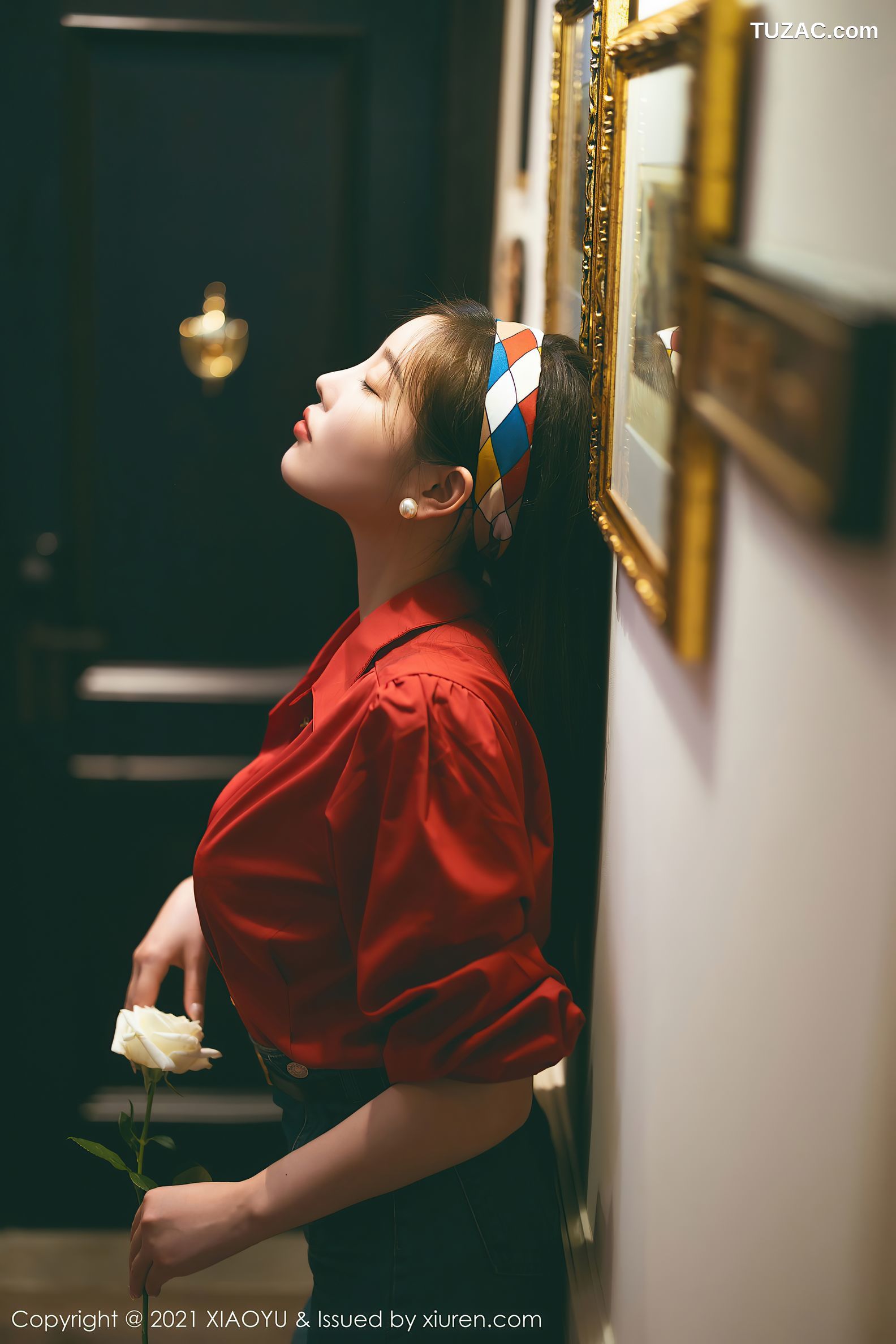 XiaoYu语画界-618-杨晨晨Yome-民国风主题红衬衫牛仔裙-2021.09.18