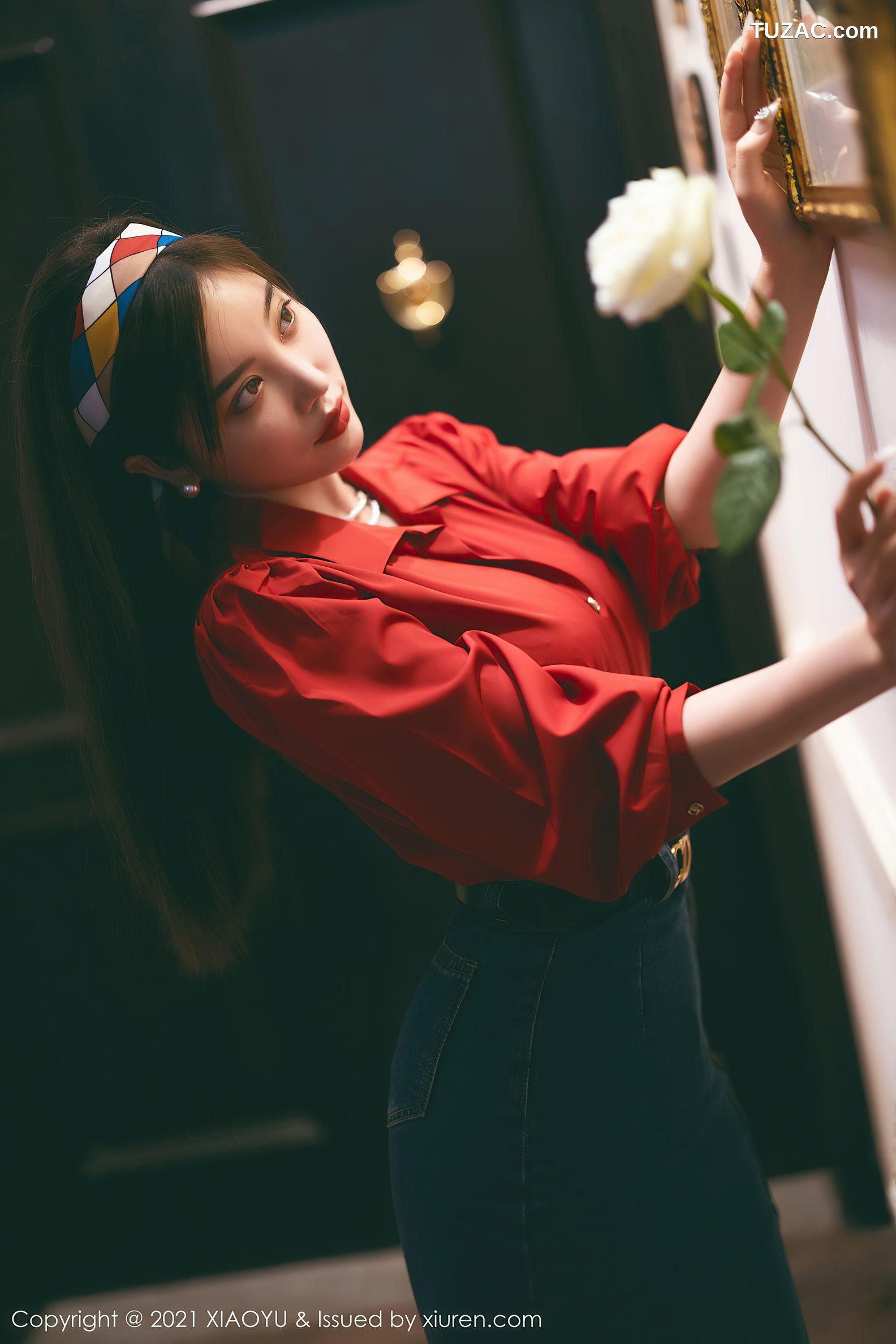 XiaoYu语画界-618-杨晨晨Yome-民国风主题红衬衫牛仔裙-2021.09.18