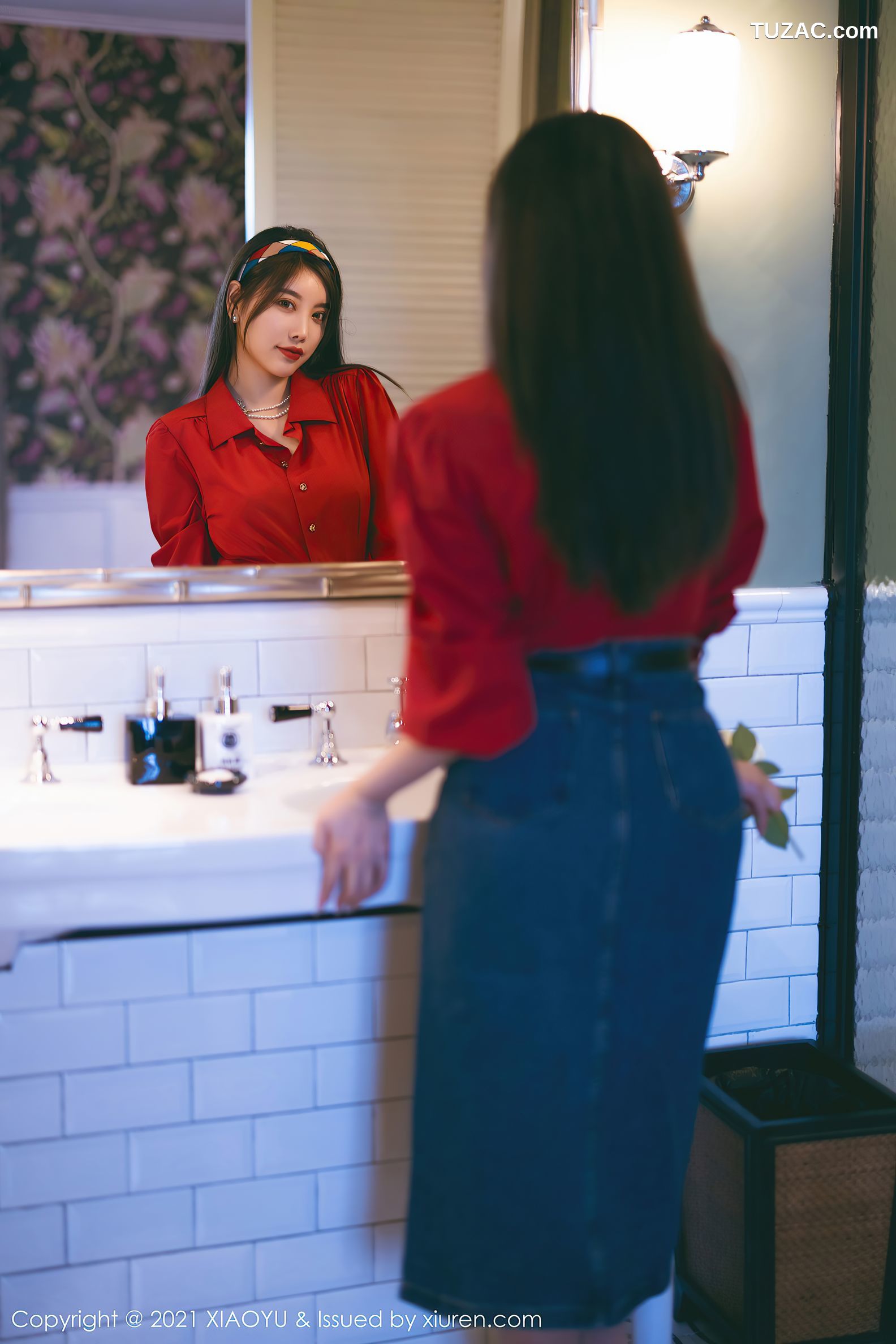 XiaoYu语画界-618-杨晨晨Yome-民国风主题红衬衫牛仔裙-2021.09.18