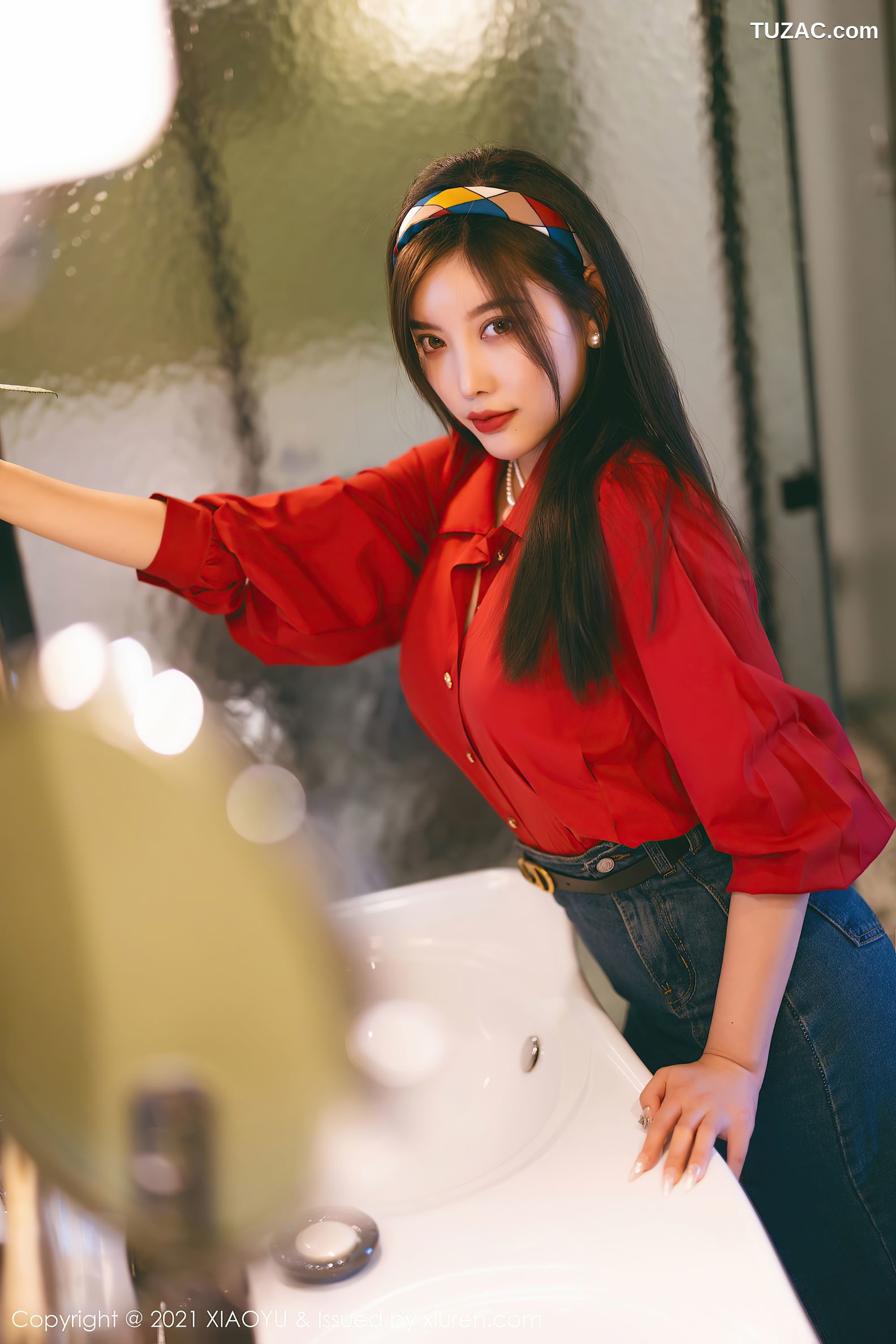 XiaoYu语画界-618-杨晨晨Yome-民国风主题红衬衫牛仔裙-2021.09.18