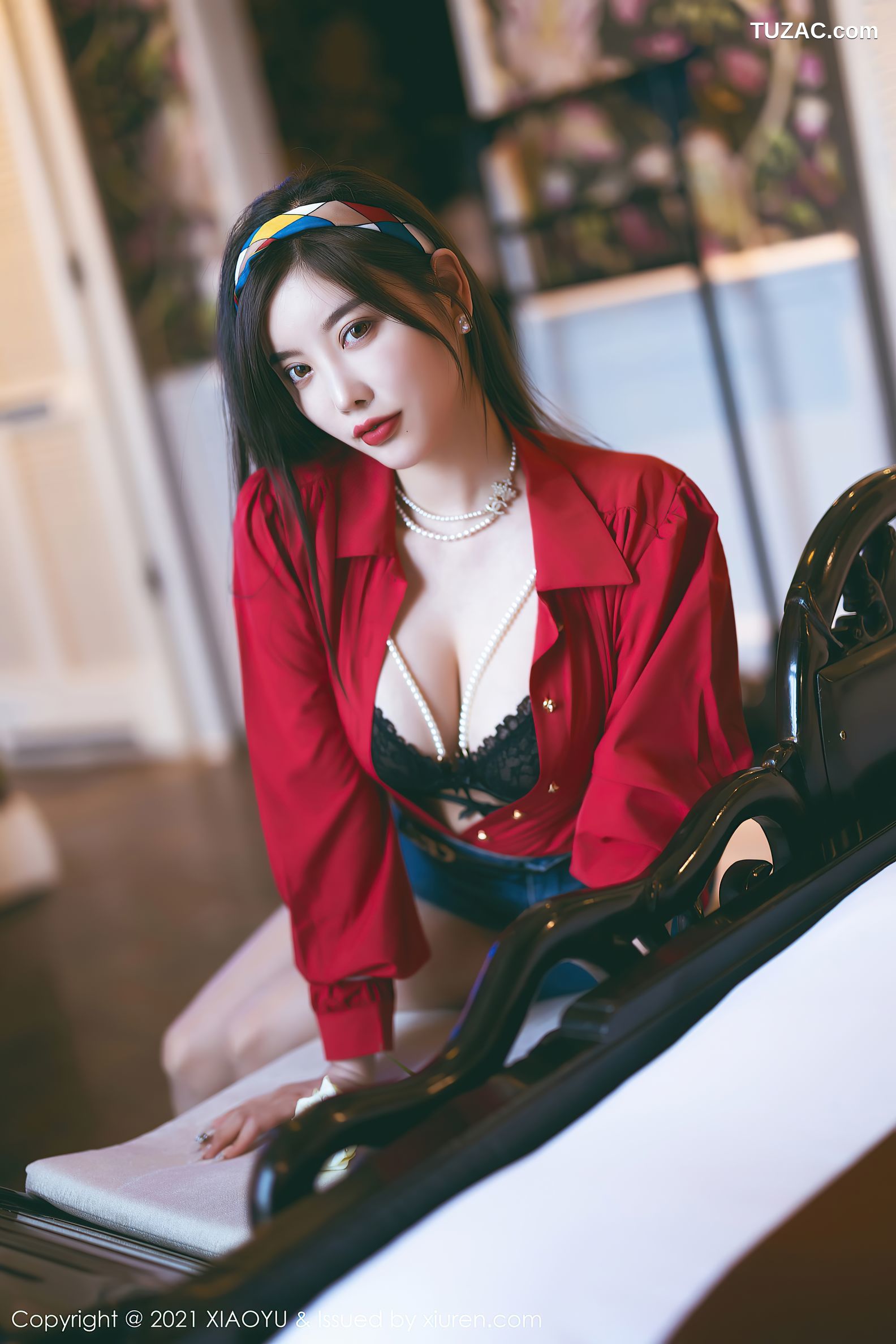 XiaoYu语画界-618-杨晨晨Yome-民国风主题红衬衫牛仔裙-2021.09.18