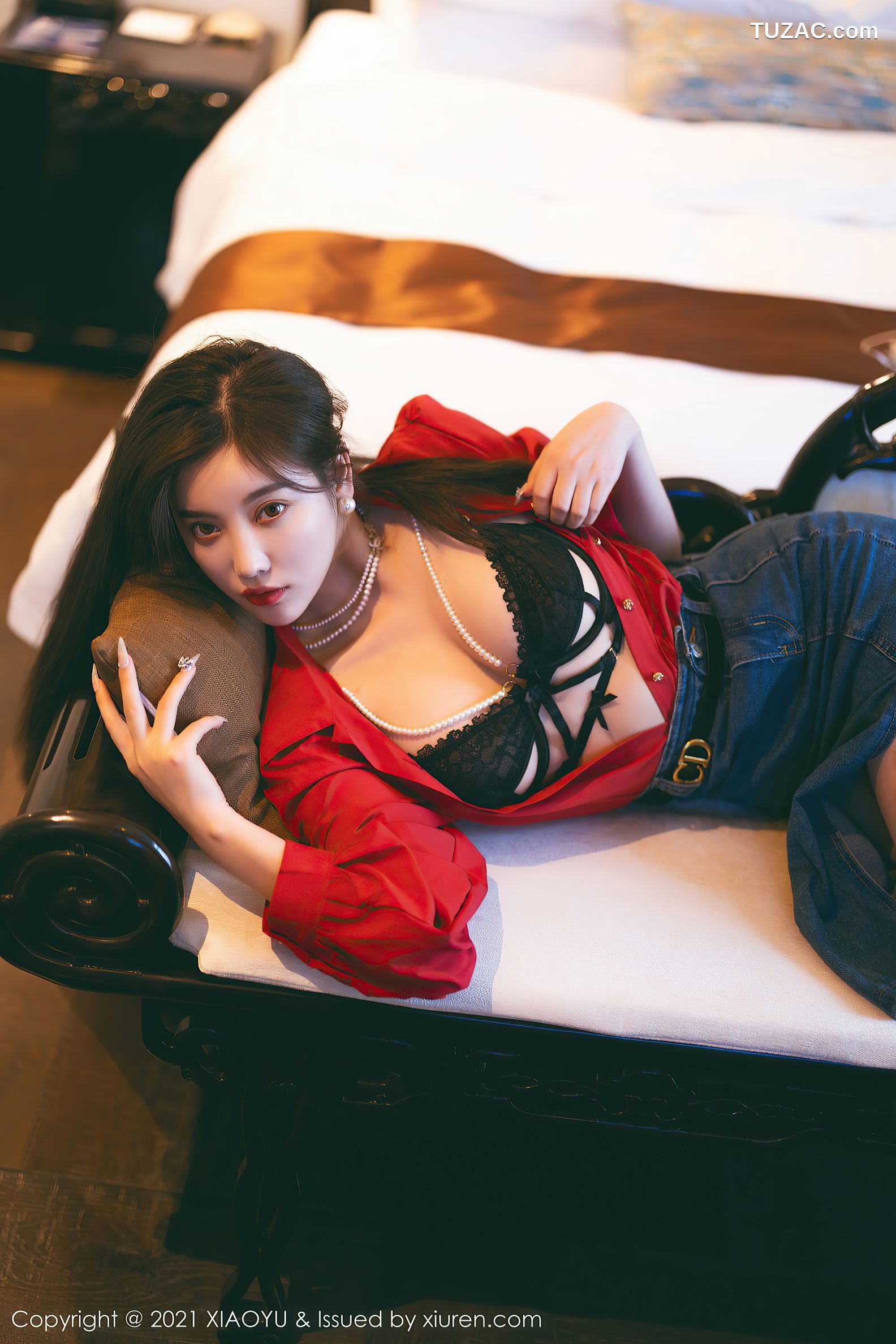 XiaoYu语画界-618-杨晨晨Yome-民国风主题红衬衫牛仔裙-2021.09.18