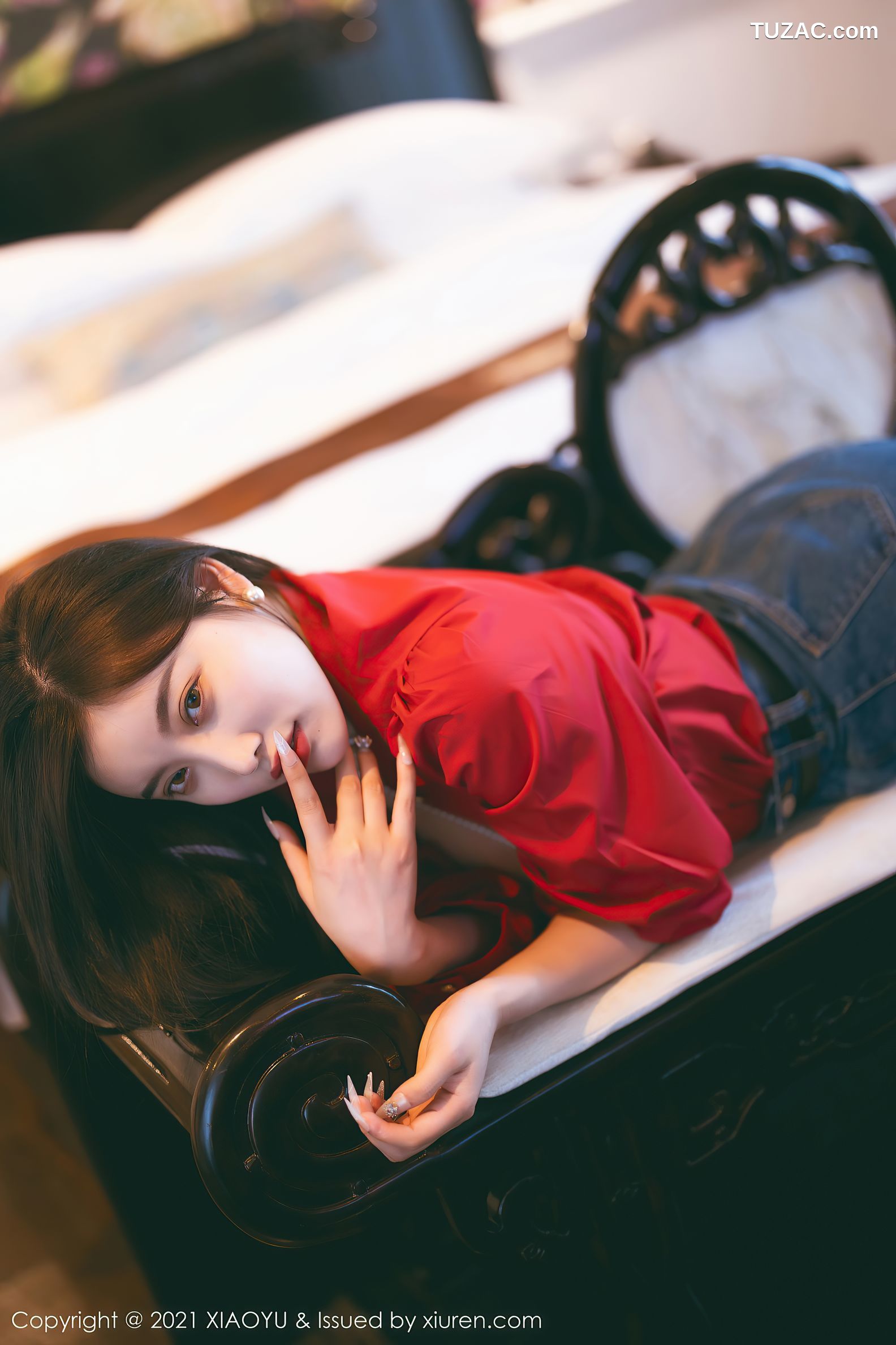 XiaoYu语画界-618-杨晨晨Yome-民国风主题红衬衫牛仔裙-2021.09.18