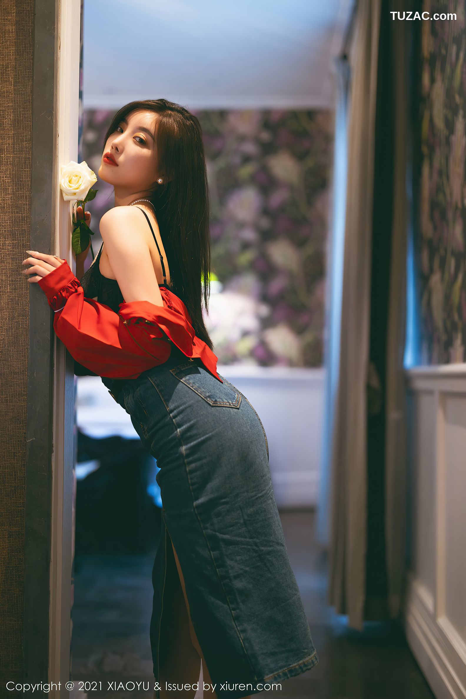 XiaoYu语画界-618-杨晨晨Yome-民国风主题红衬衫牛仔裙-2021.09.18