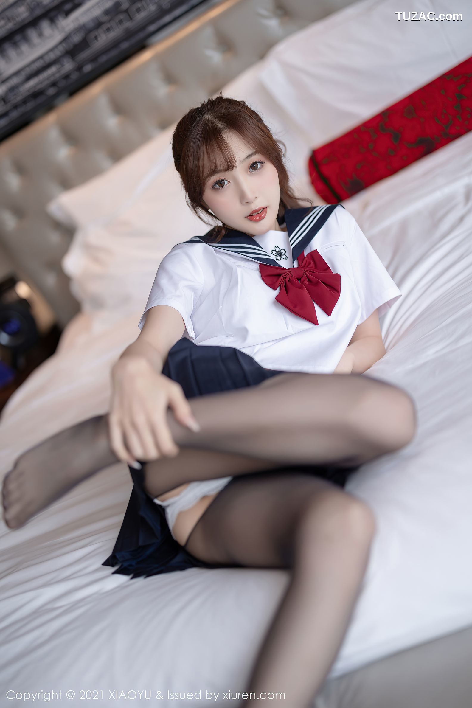 XiaoYu语画界-623-林星阑-JK制服黑丝裤袜-2021.09.27