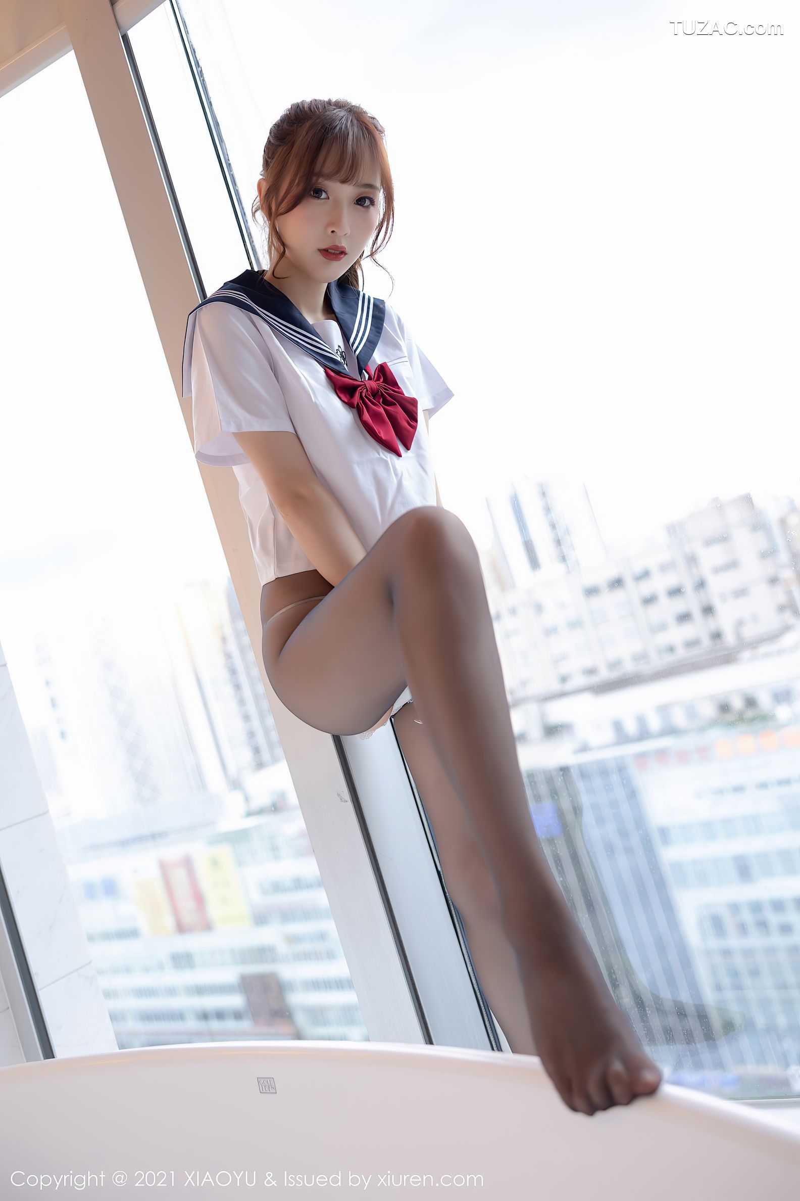 XiaoYu语画界-623-林星阑-JK制服黑丝裤袜-2021.09.27
