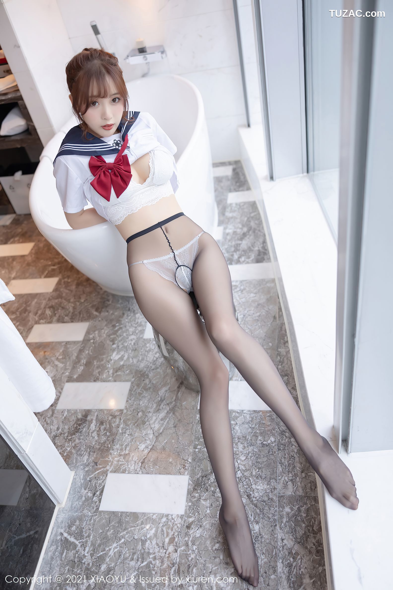XiaoYu语画界-623-林星阑-JK制服黑丝裤袜-2021.09.27