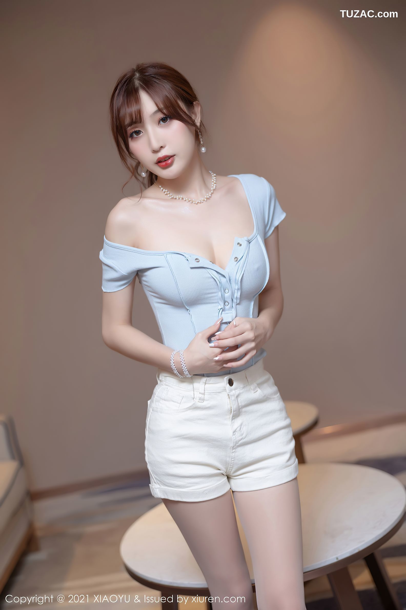 XiaoYu语画界-657-林星阑-浴室低胸服饰超薄肉丝-2021.11.18