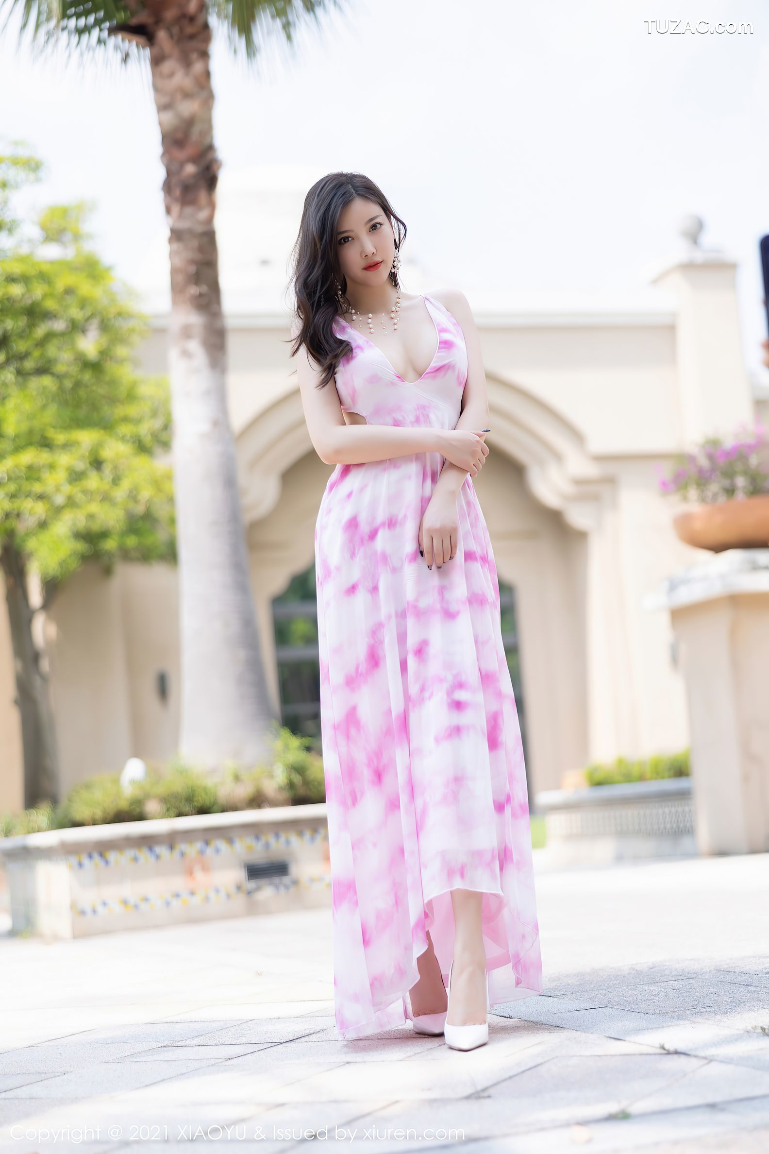 XiaoYu语画界-668-杨晨晨Sugar-广西心愿旅拍性感橙色长裙-2021.12.03