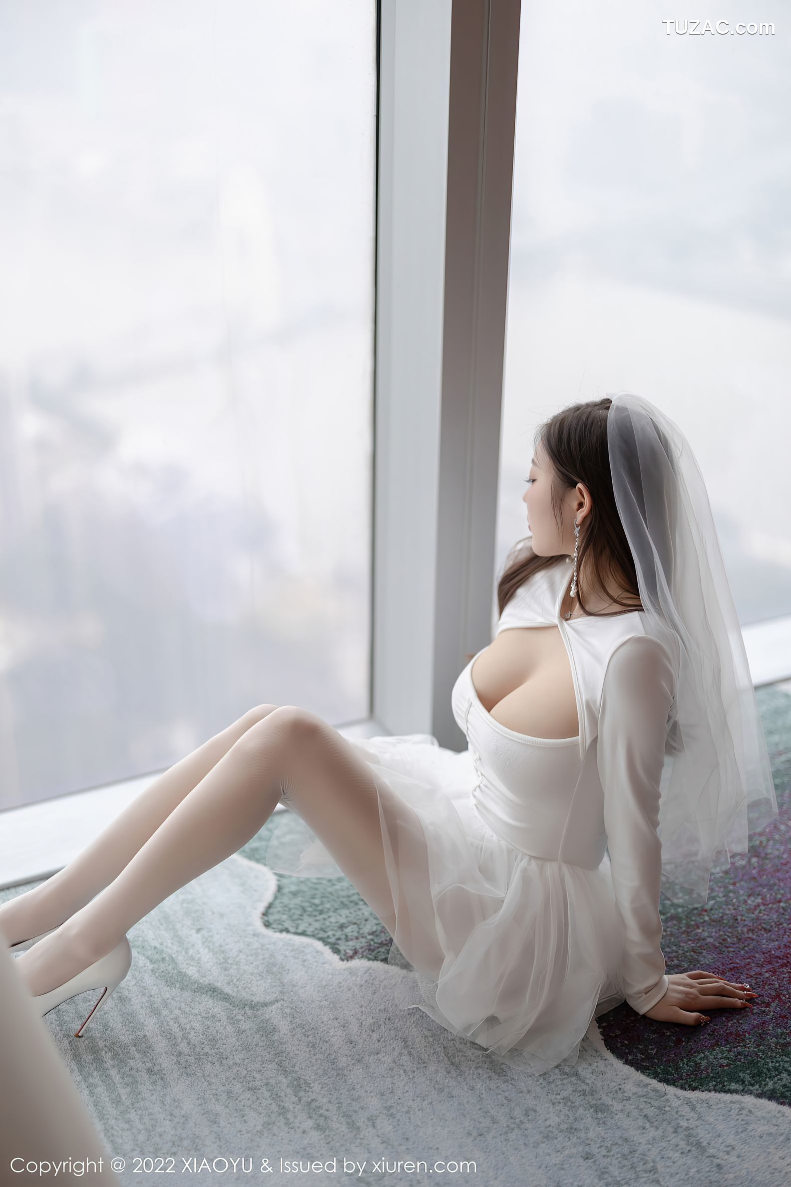XiaoYu语画界-739-杨晨晨Yome-性感白色婚纱白丝袜-2022.03.18