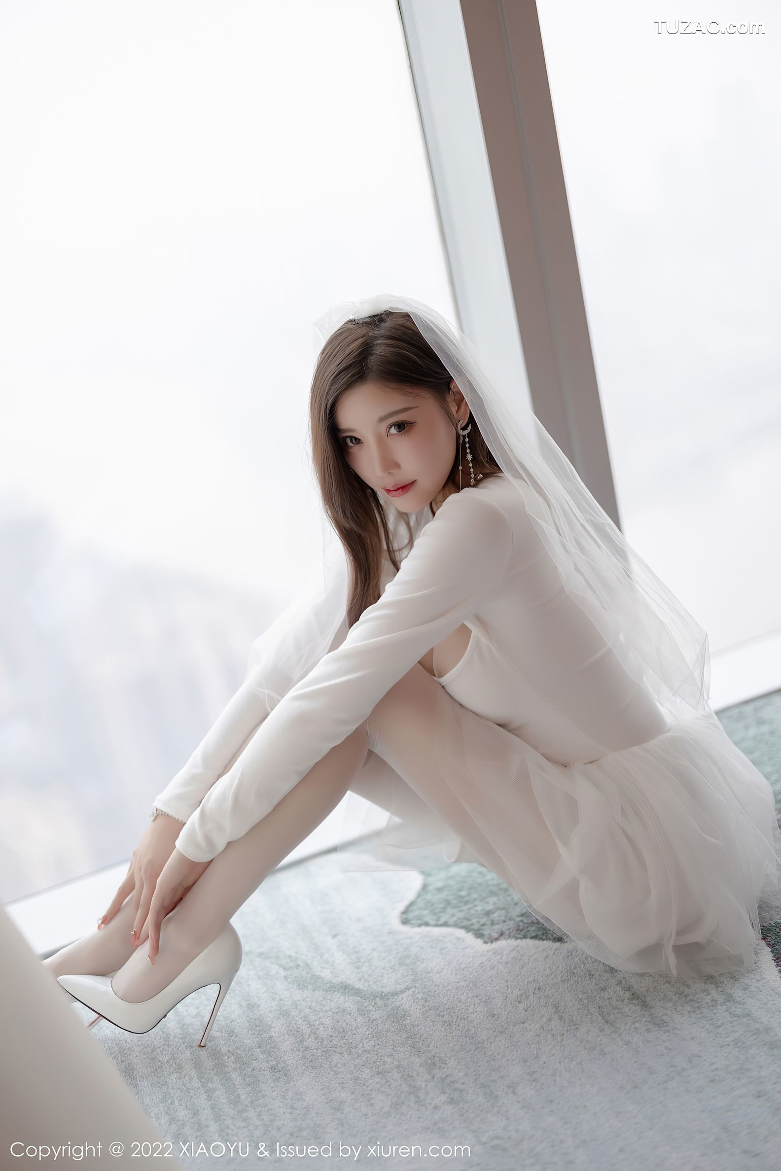 XiaoYu语画界-739-杨晨晨Yome-性感白色婚纱白丝袜-2022.03.18