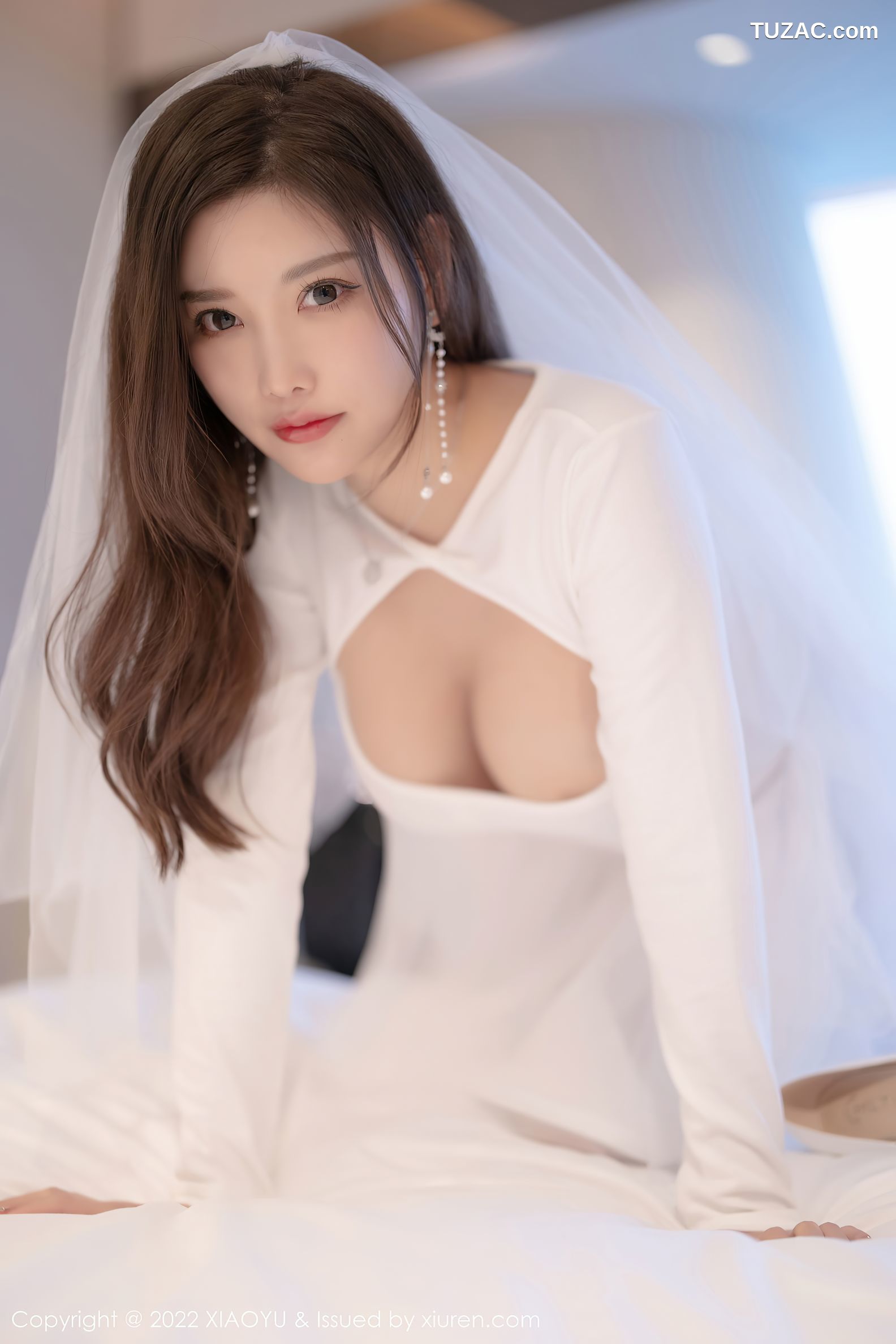 XiaoYu语画界-739-杨晨晨Yome-性感白色婚纱白丝袜-2022.03.18