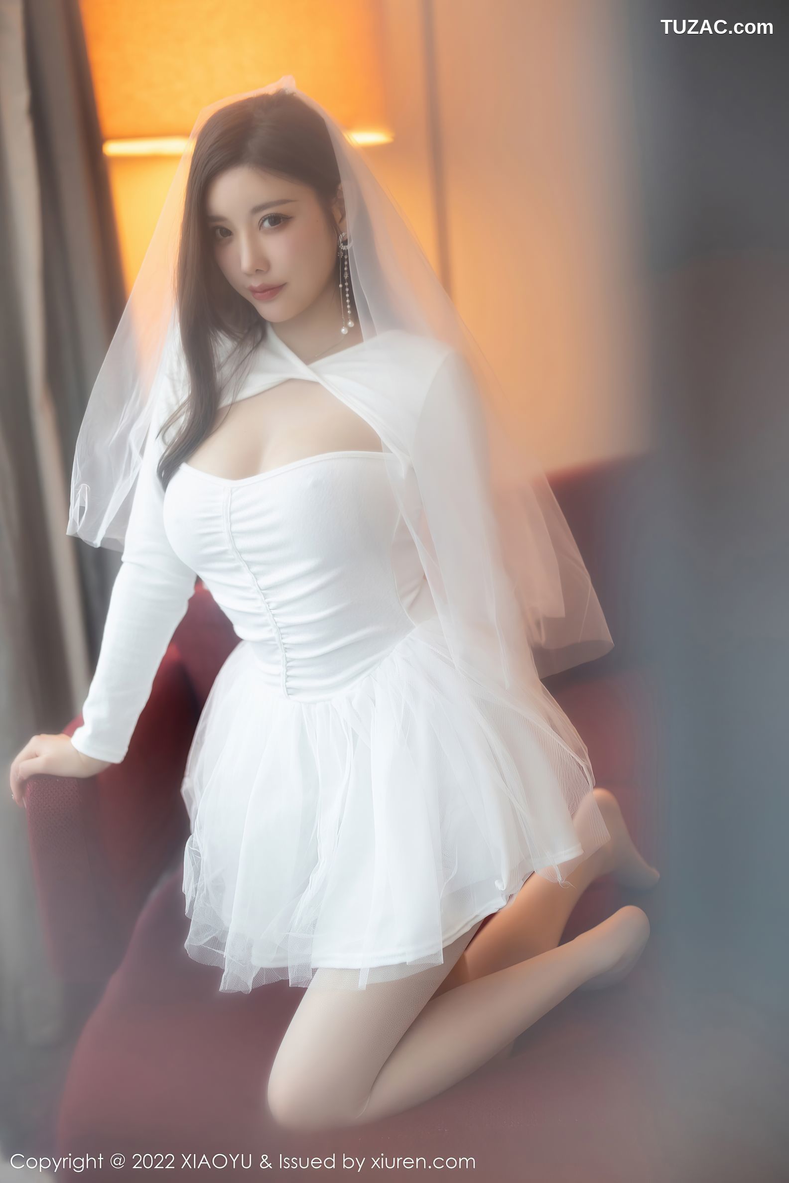 XiaoYu语画界-739-杨晨晨Yome-性感白色婚纱白丝袜-2022.03.18