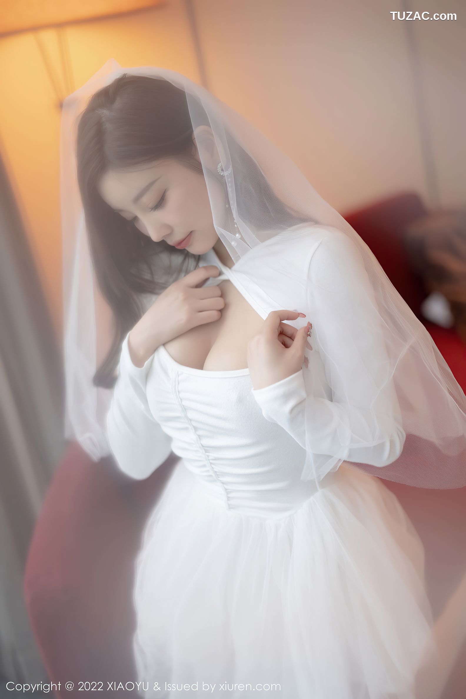 XiaoYu语画界-739-杨晨晨Yome-性感白色婚纱白丝袜-2022.03.18