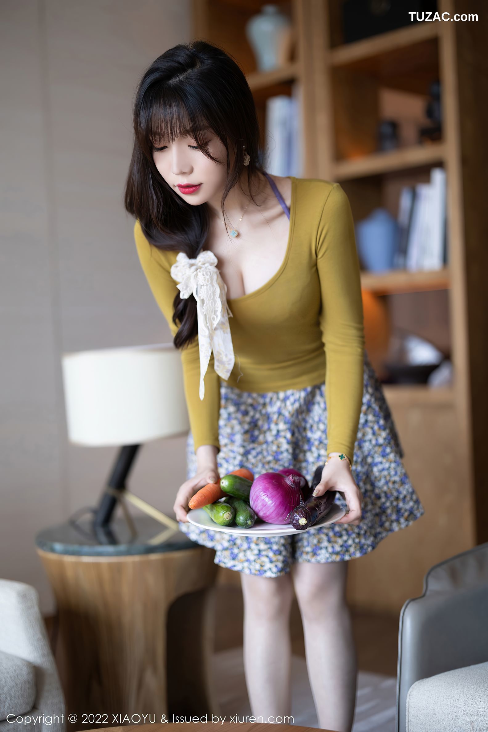 XiaoYu语画界-760-芝芝Booty-收身衣花裙紫色内衣-2022.04.19