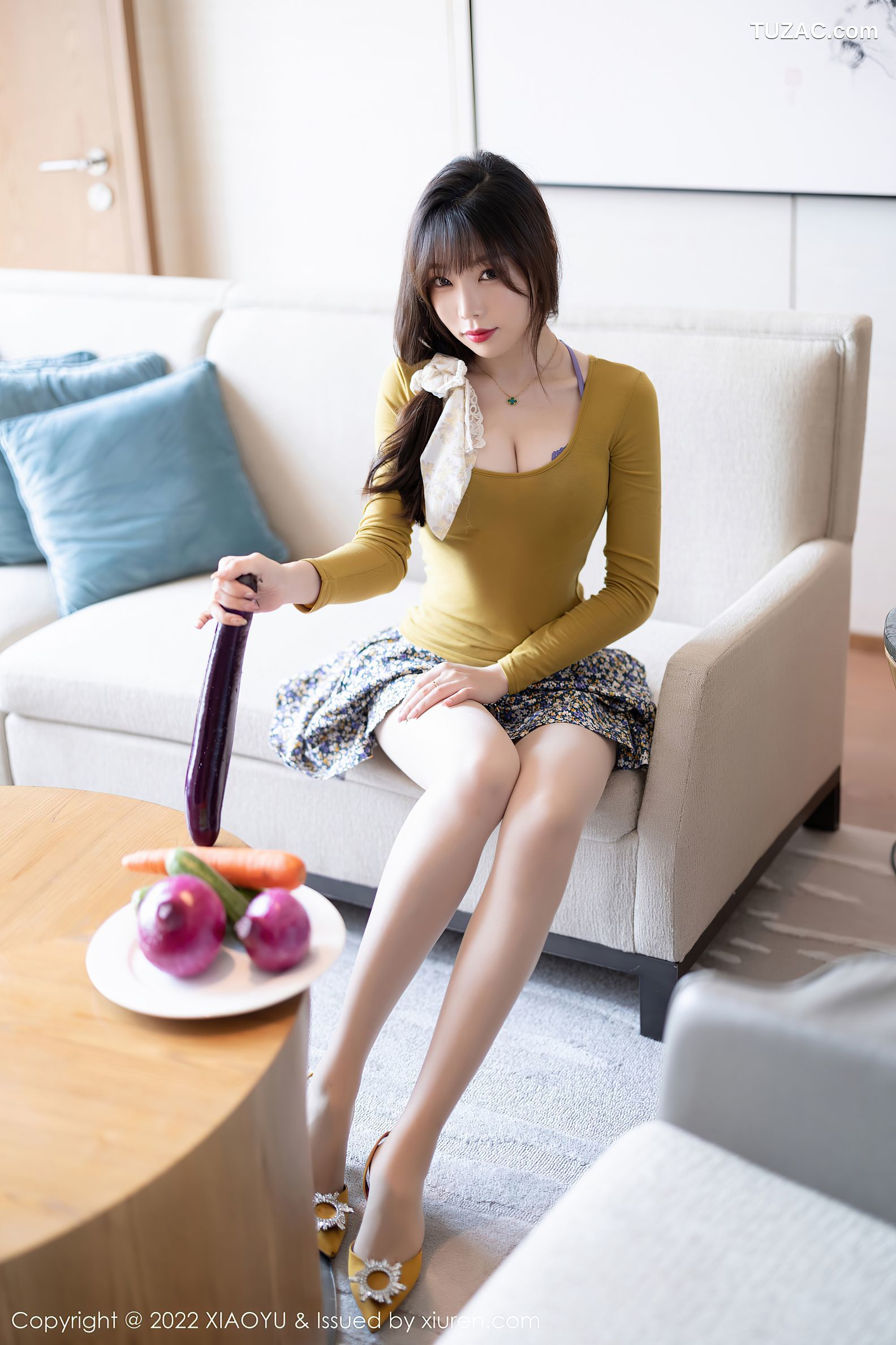 XiaoYu语画界-760-芝芝Booty-收身衣花裙紫色内衣-2022.04.19