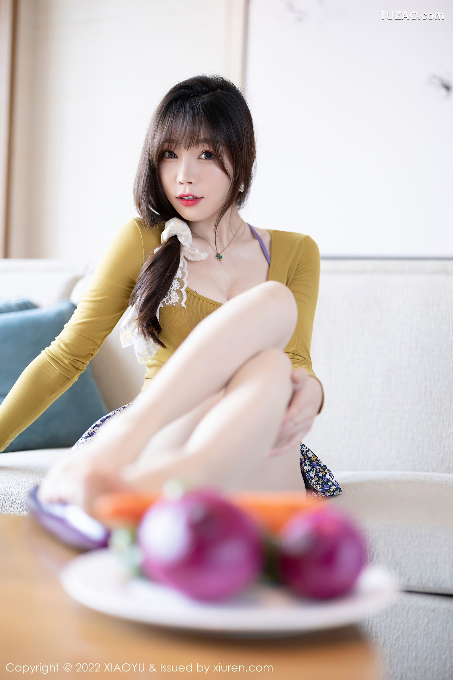XiaoYu语画界-760-芝芝Booty-收身衣花裙紫色内衣-2022.04.19