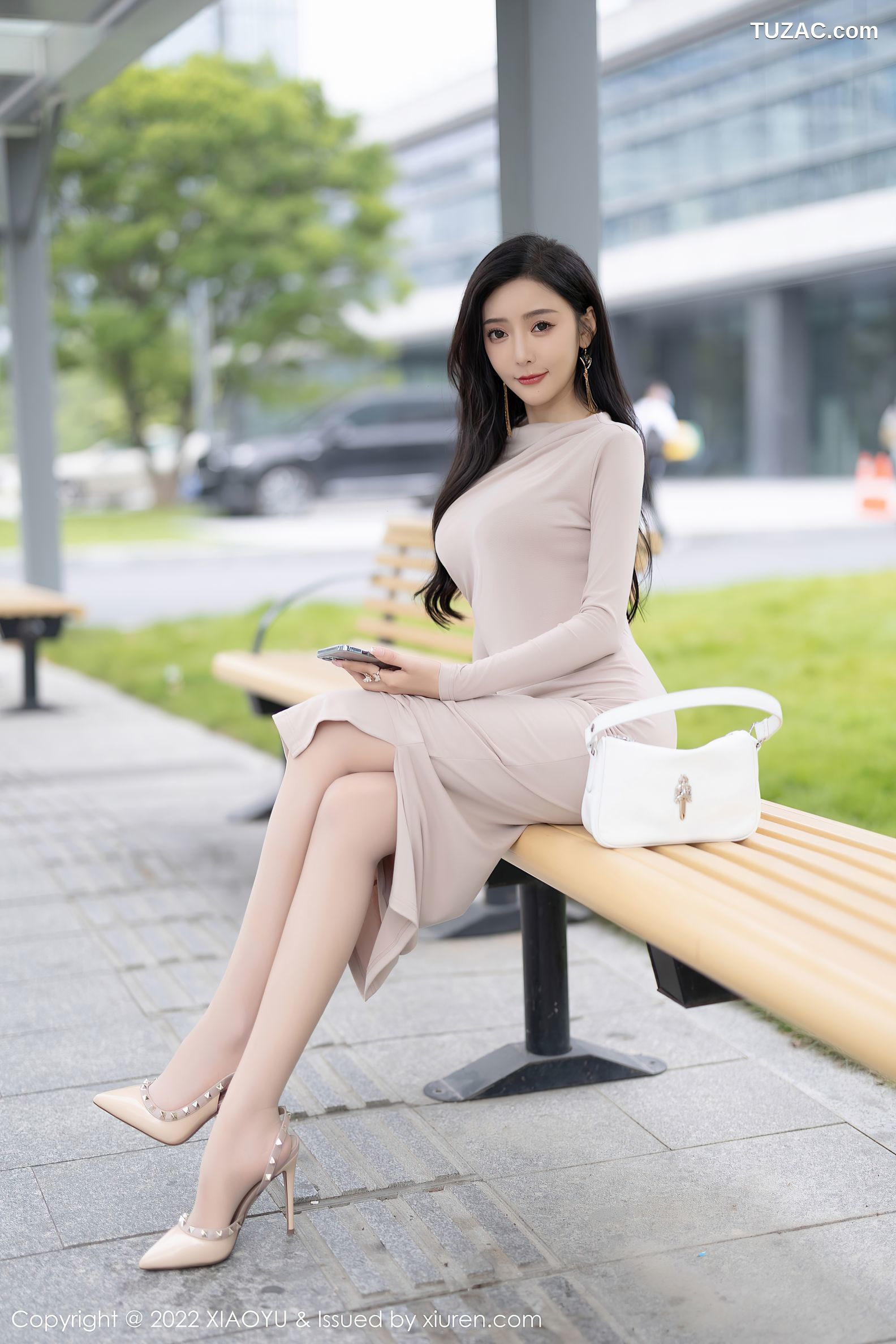 XiaoYu语画界-764-王馨瑶-都市丽人装连衣裙黑色内衣-2022.04.25