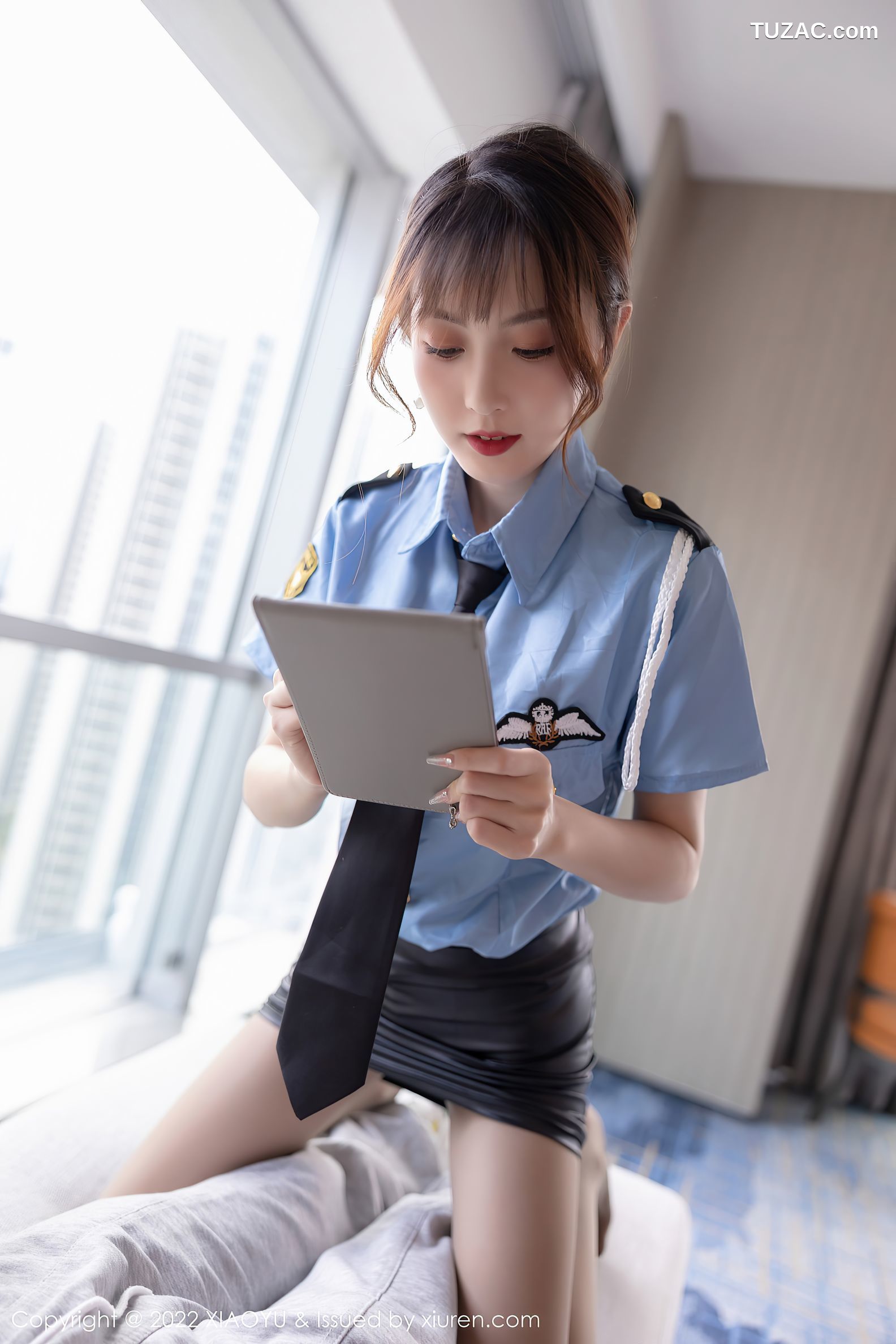XiaoYu语画界-778-林星阑-女警制服黑色蕾丝内衣超薄肉丝-2022.05.16