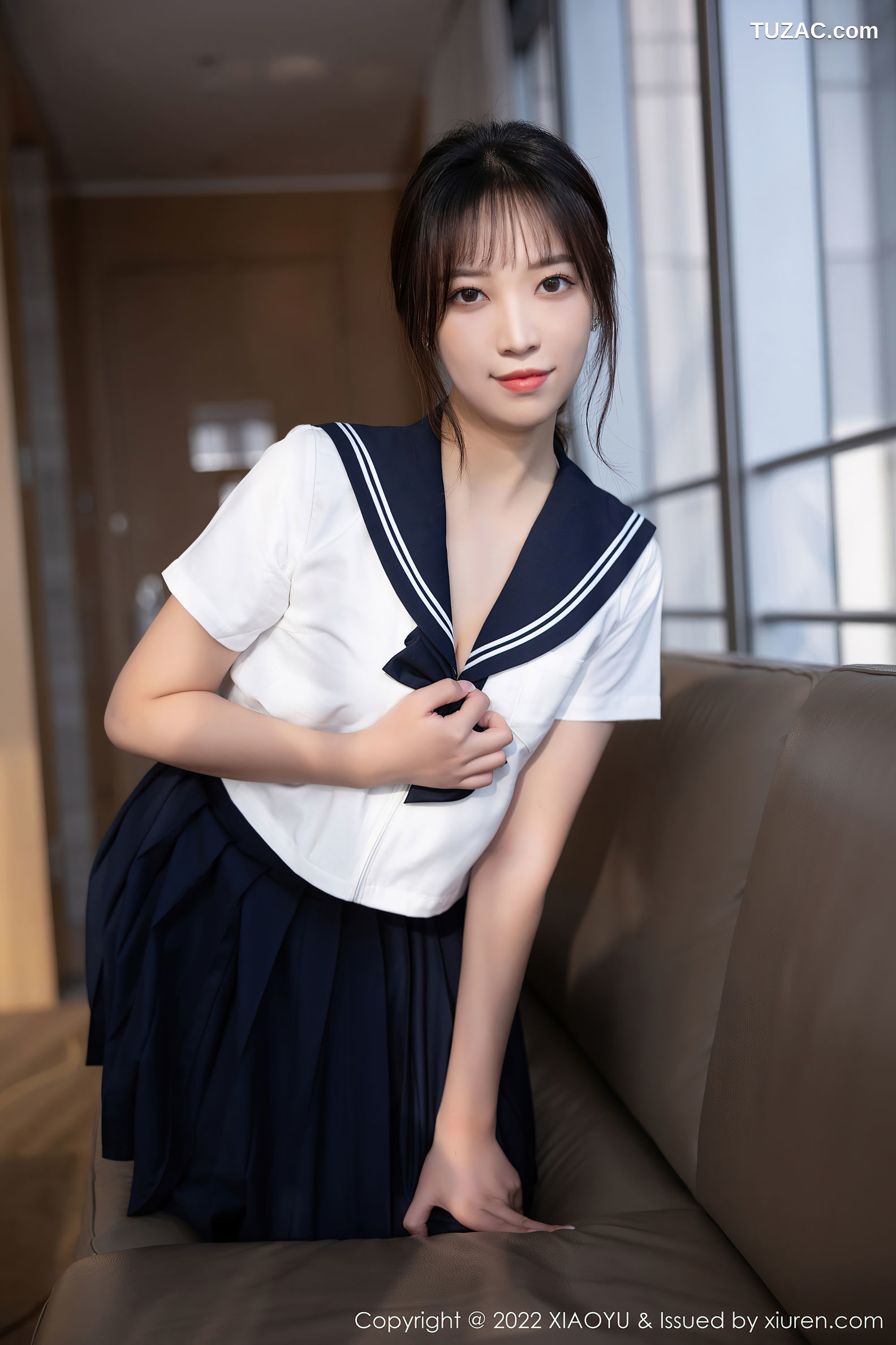 XiaoYu语画界-794-郑颖姗-青岛旅拍学生制服超薄黑丝-2022.06.08