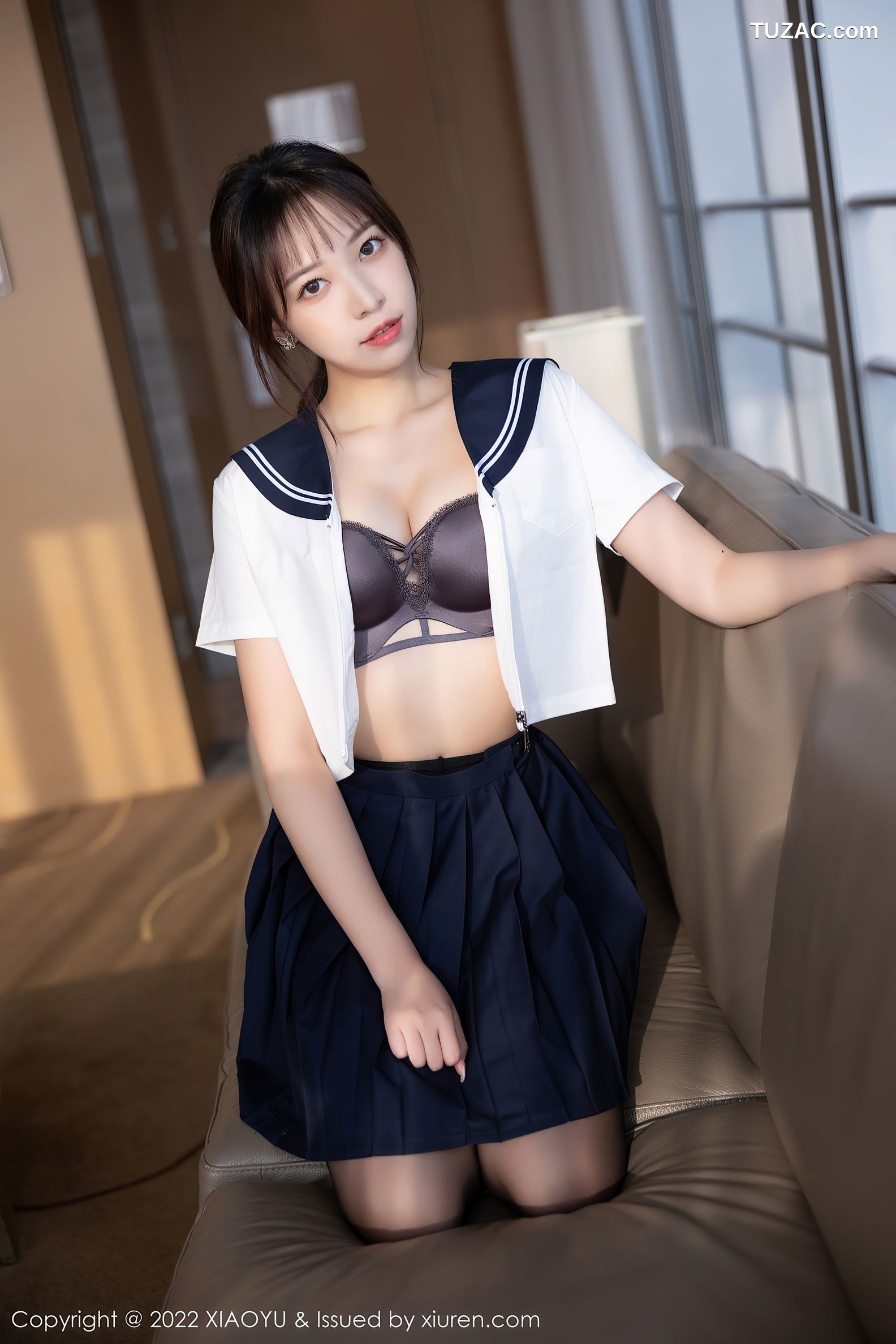 XiaoYu语画界-794-郑颖姗-青岛旅拍学生制服超薄黑丝-2022.06.08