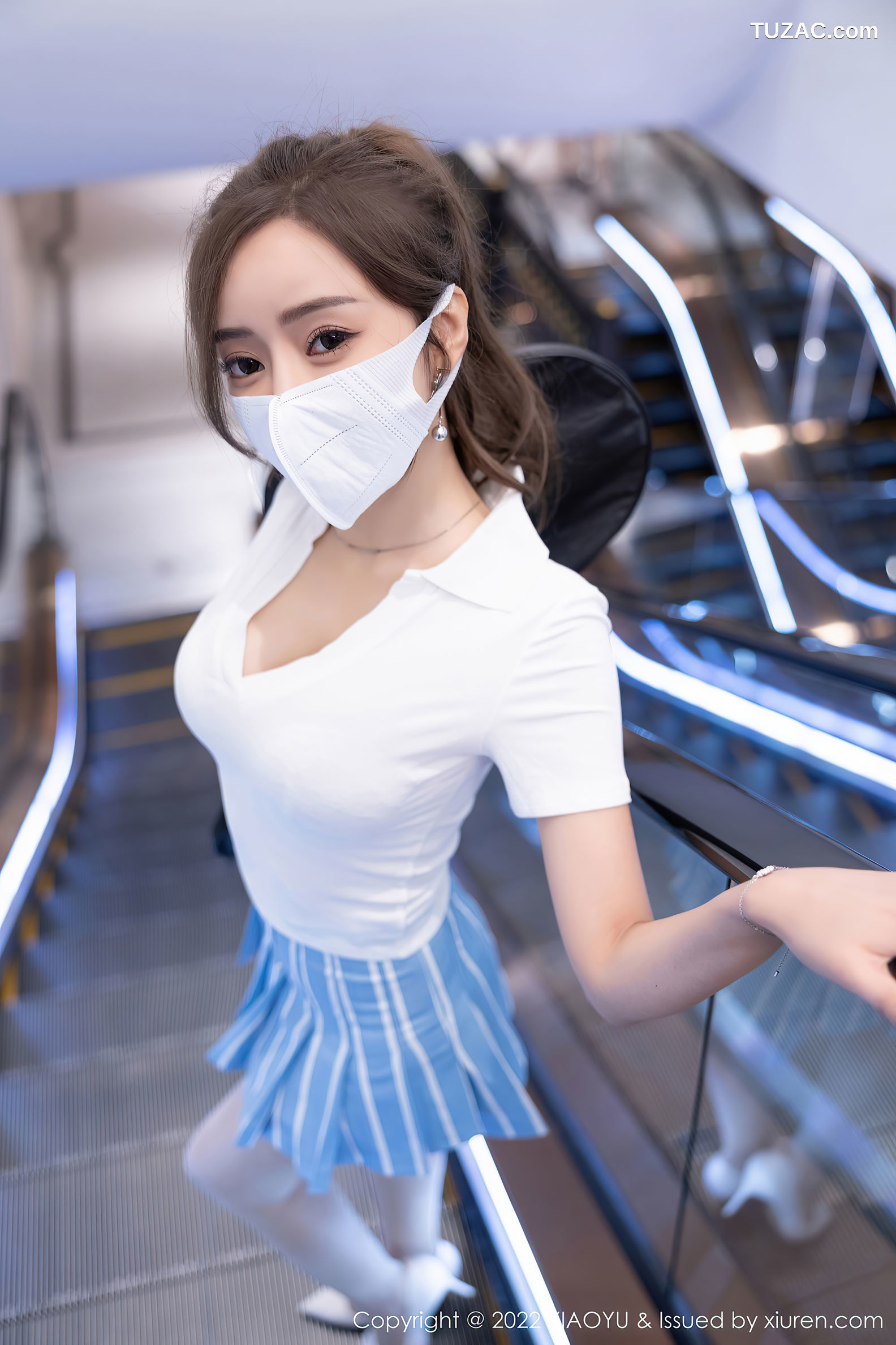 XiaoYu语画界-803-王馨瑶Yanni-白T短裙蕾丝内衣肉丝-2022.06.21
