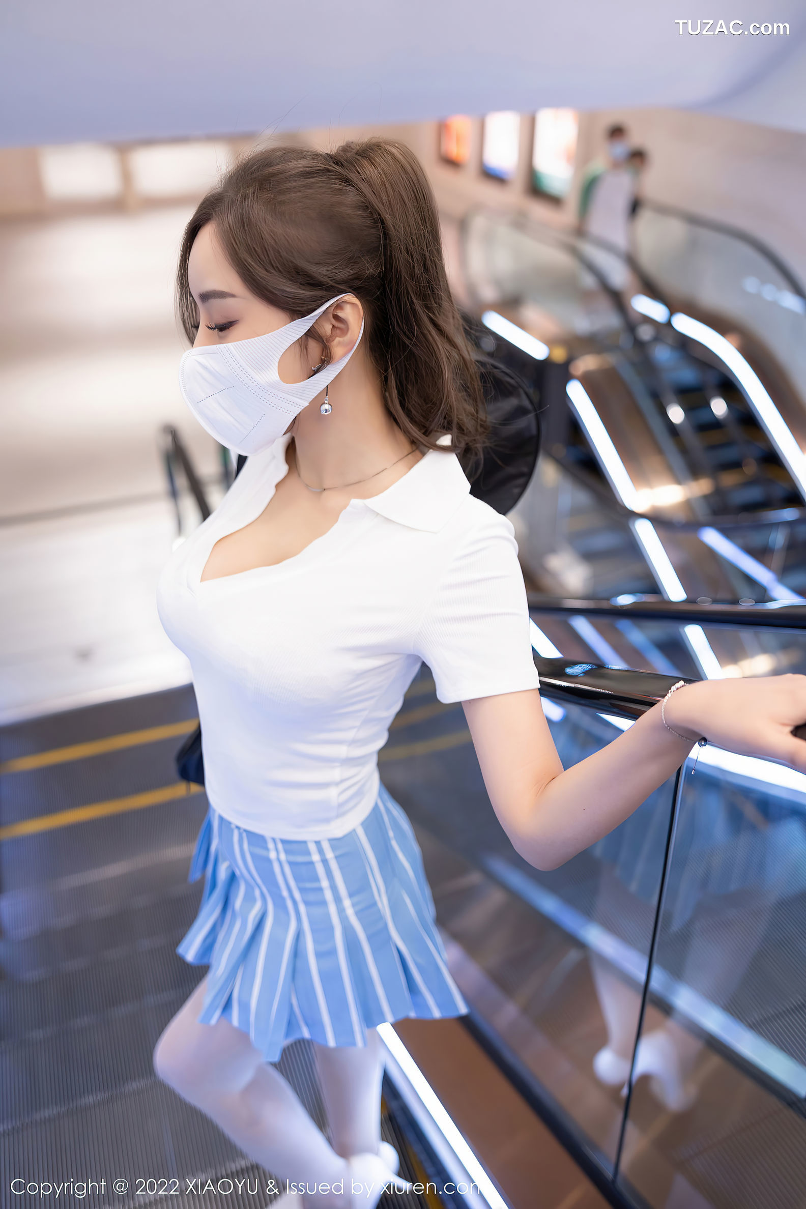 XiaoYu语画界-803-王馨瑶Yanni-白T短裙蕾丝内衣肉丝-2022.06.21