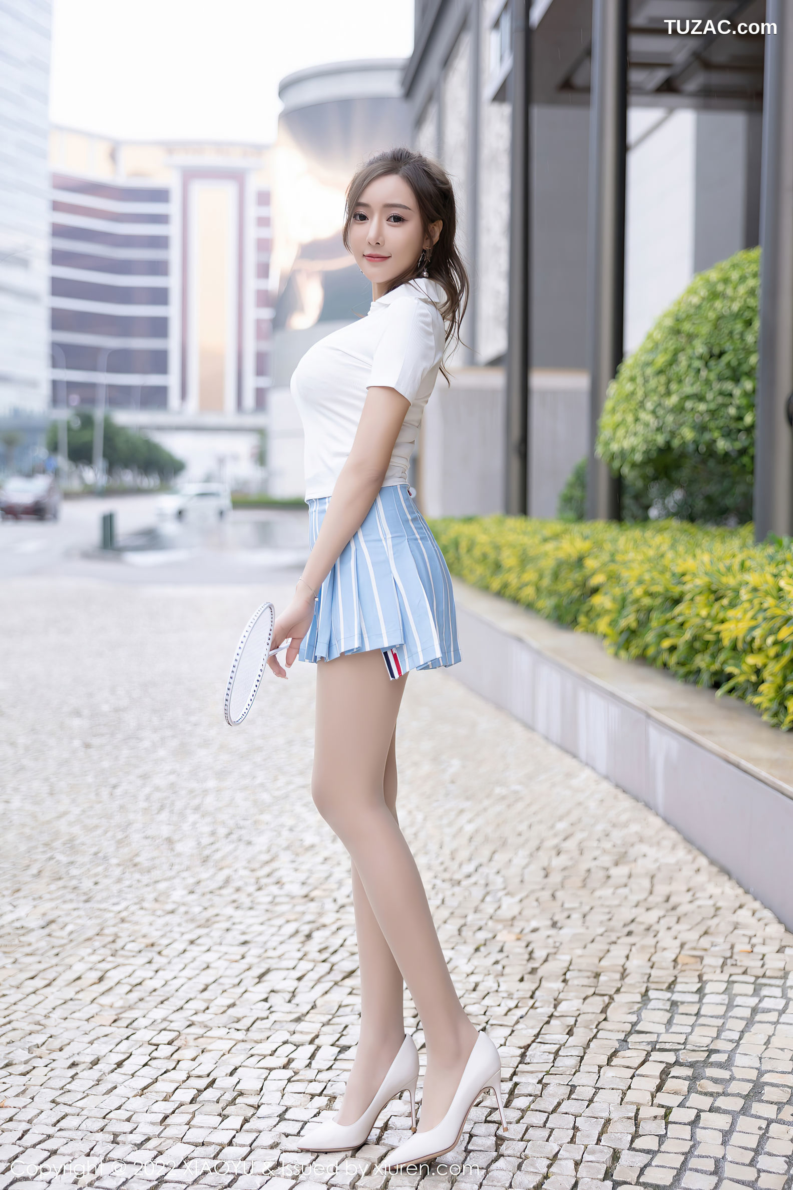XiaoYu语画界-803-王馨瑶Yanni-白T短裙蕾丝内衣肉丝-2022.06.21