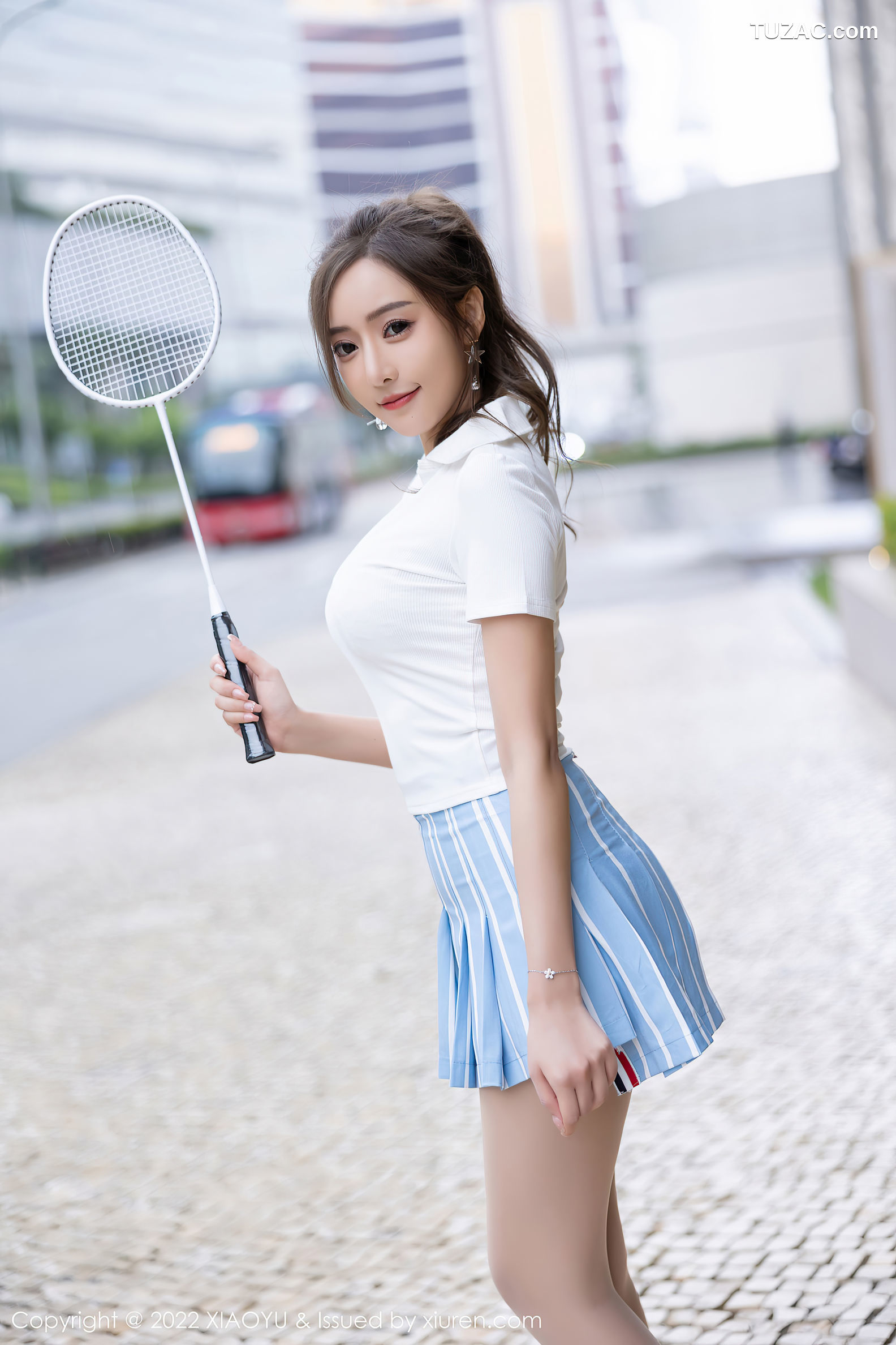 XiaoYu语画界-803-王馨瑶Yanni-白T短裙蕾丝内衣肉丝-2022.06.21