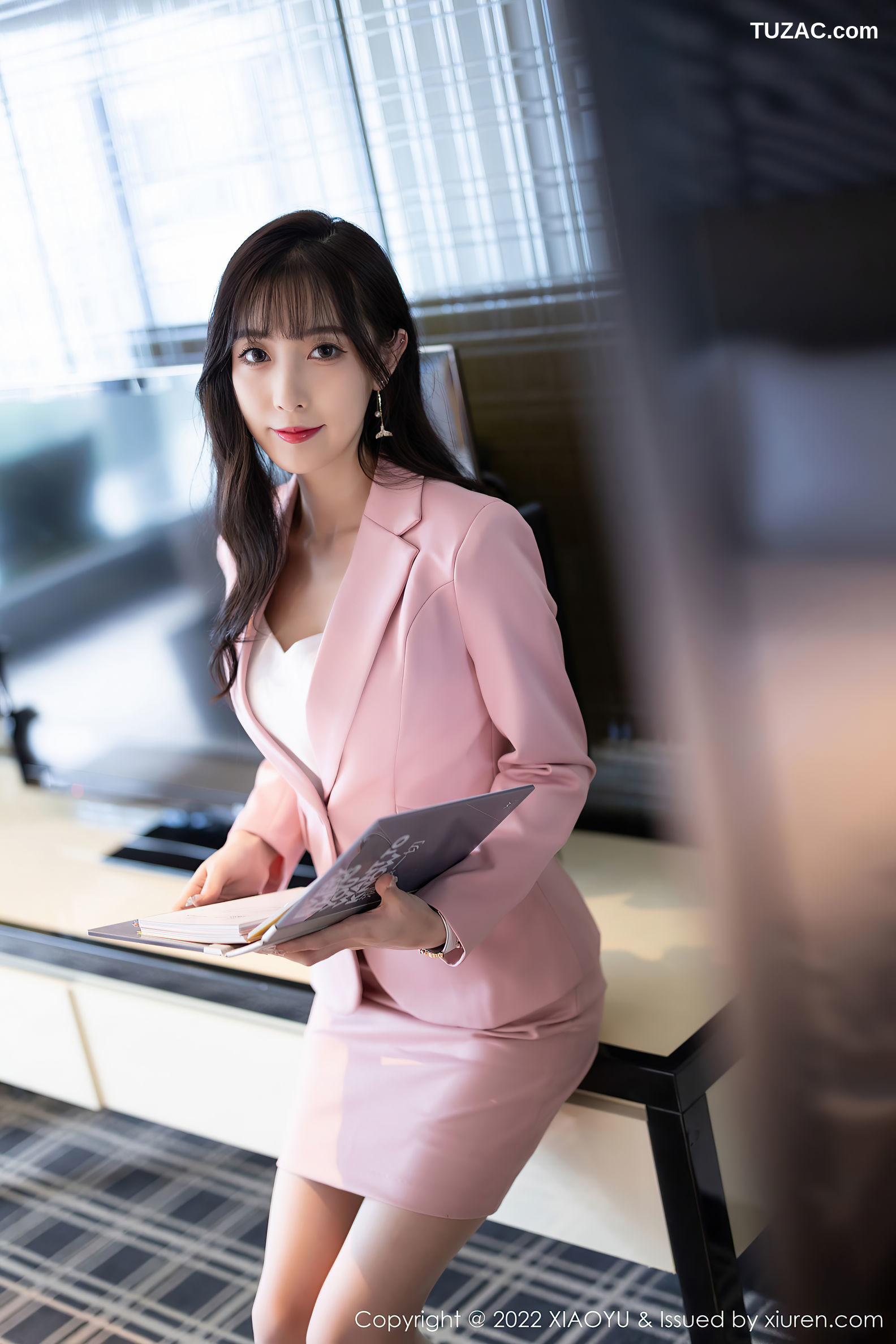 XiaoYu语画界-815-林星阑-粉色职业装白色蕾丝内衣肉丝-2022.07.07