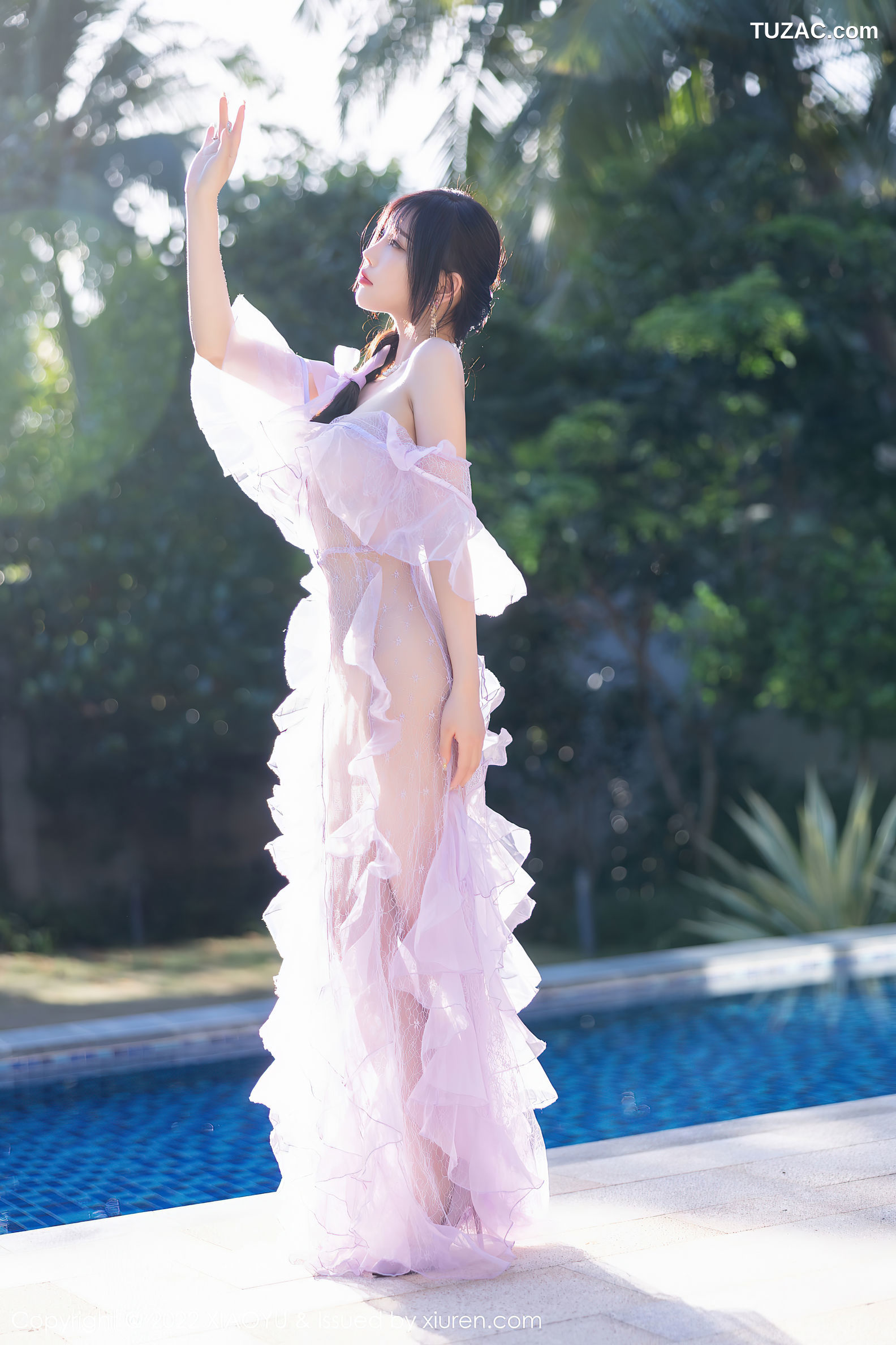 XiaoYu语画界-816-杨晨晨Yome-海南旅拍户外泳池轻透长裙-2022.07.08