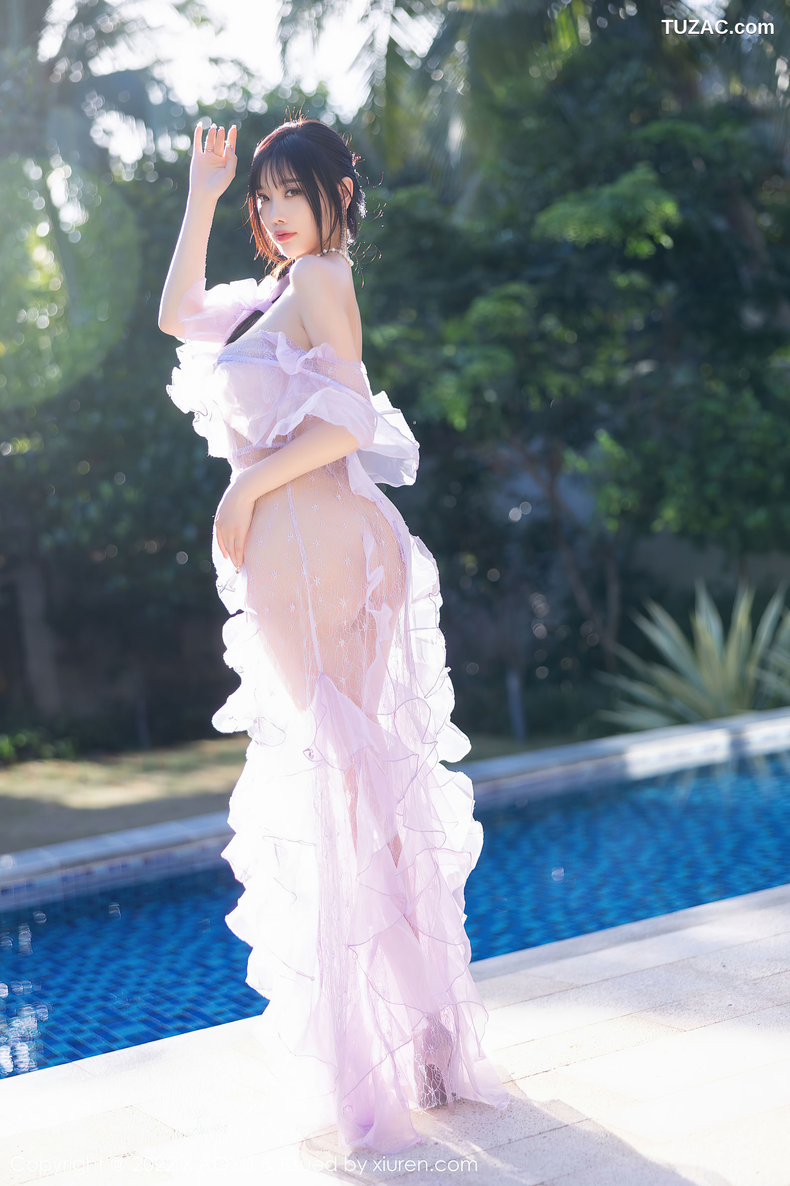XiaoYu语画界-816-杨晨晨Yome-海南旅拍户外泳池轻透长裙-2022.07.08