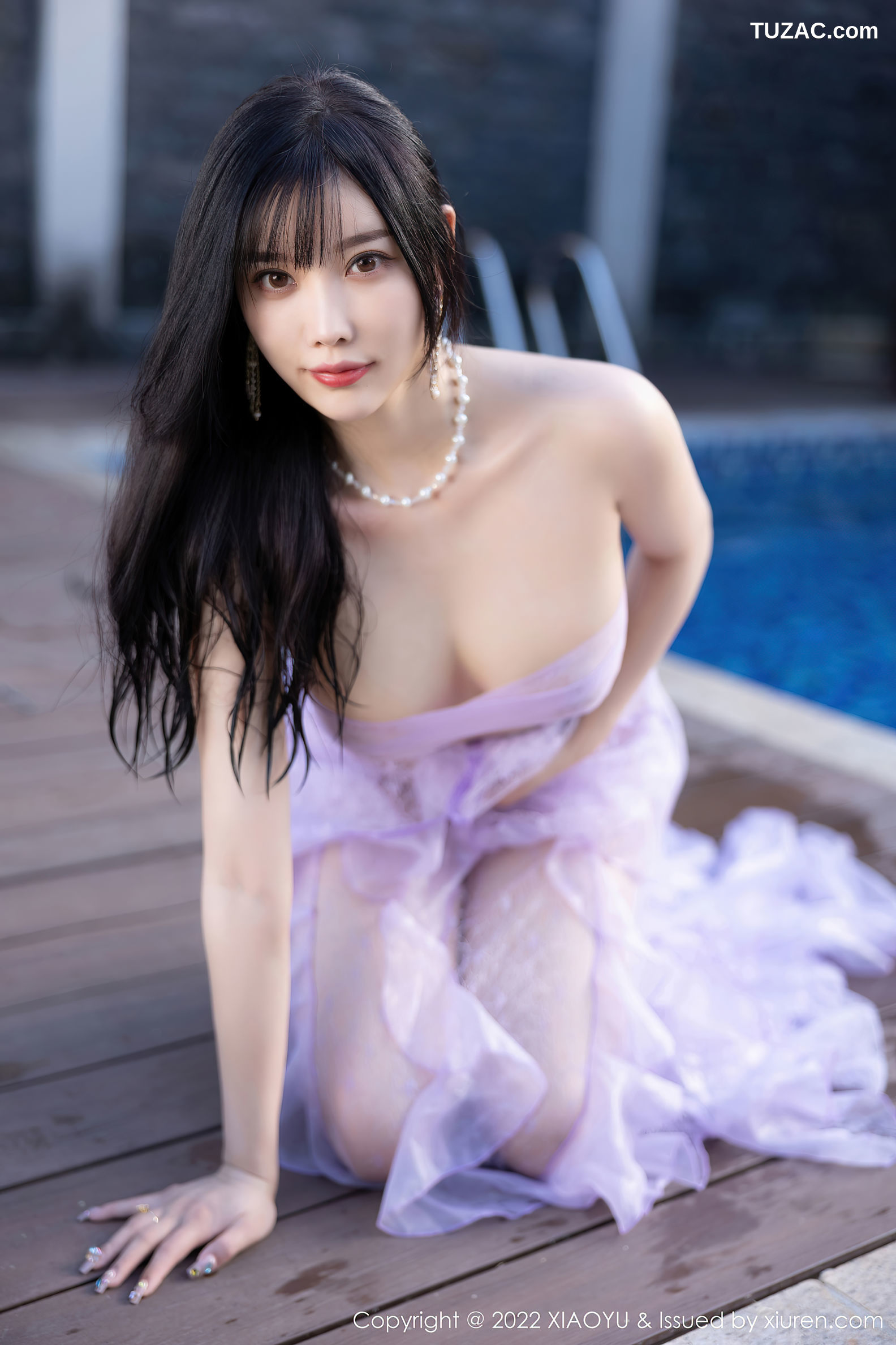 XiaoYu语画界-816-杨晨晨Yome-海南旅拍户外泳池轻透长裙-2022.07.08