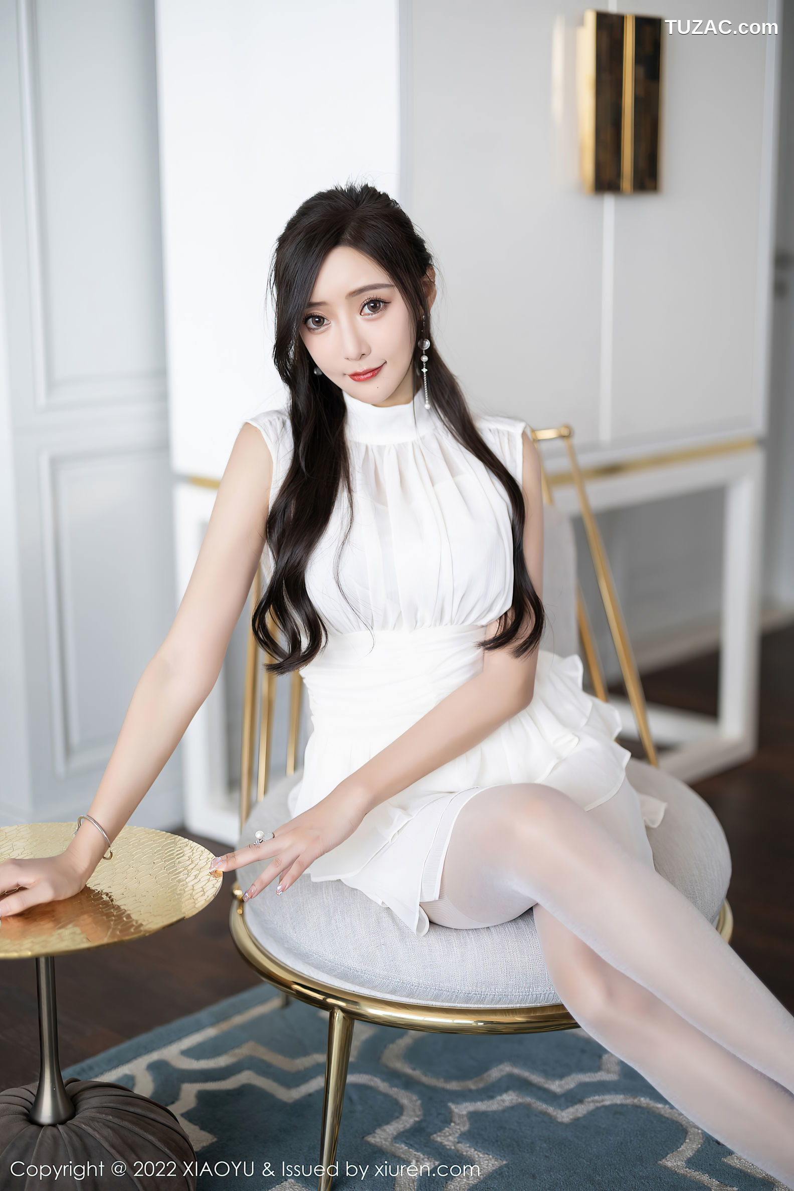 XiaoYu语画界-822-王馨瑶Yanni-白色连衣裙白丝蕾丝内衣-2022.07.18