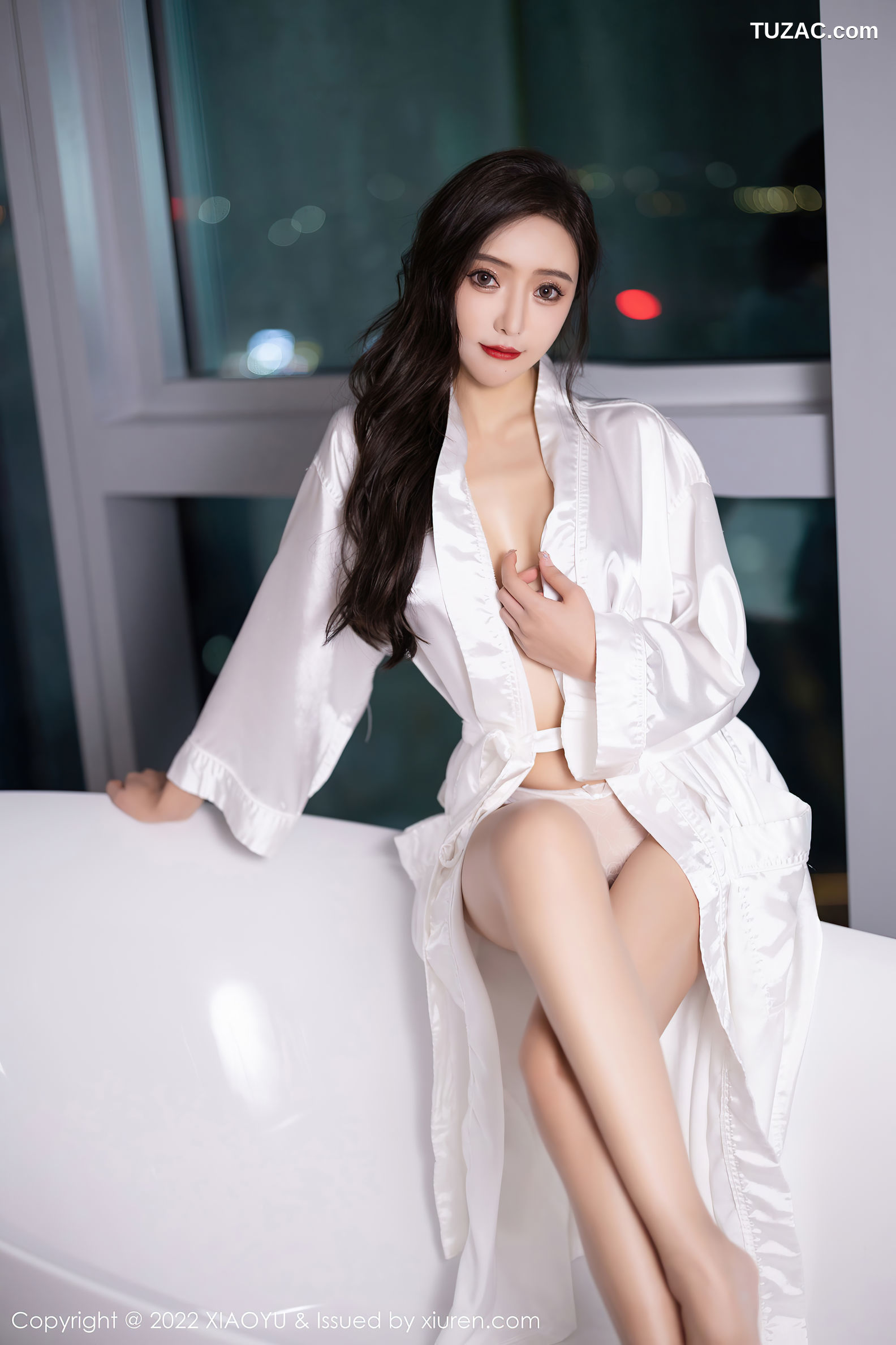XiaoYu语画界-833-王馨瑶Yanni-白色睡衣蕾丝内衣-2022.08.02
