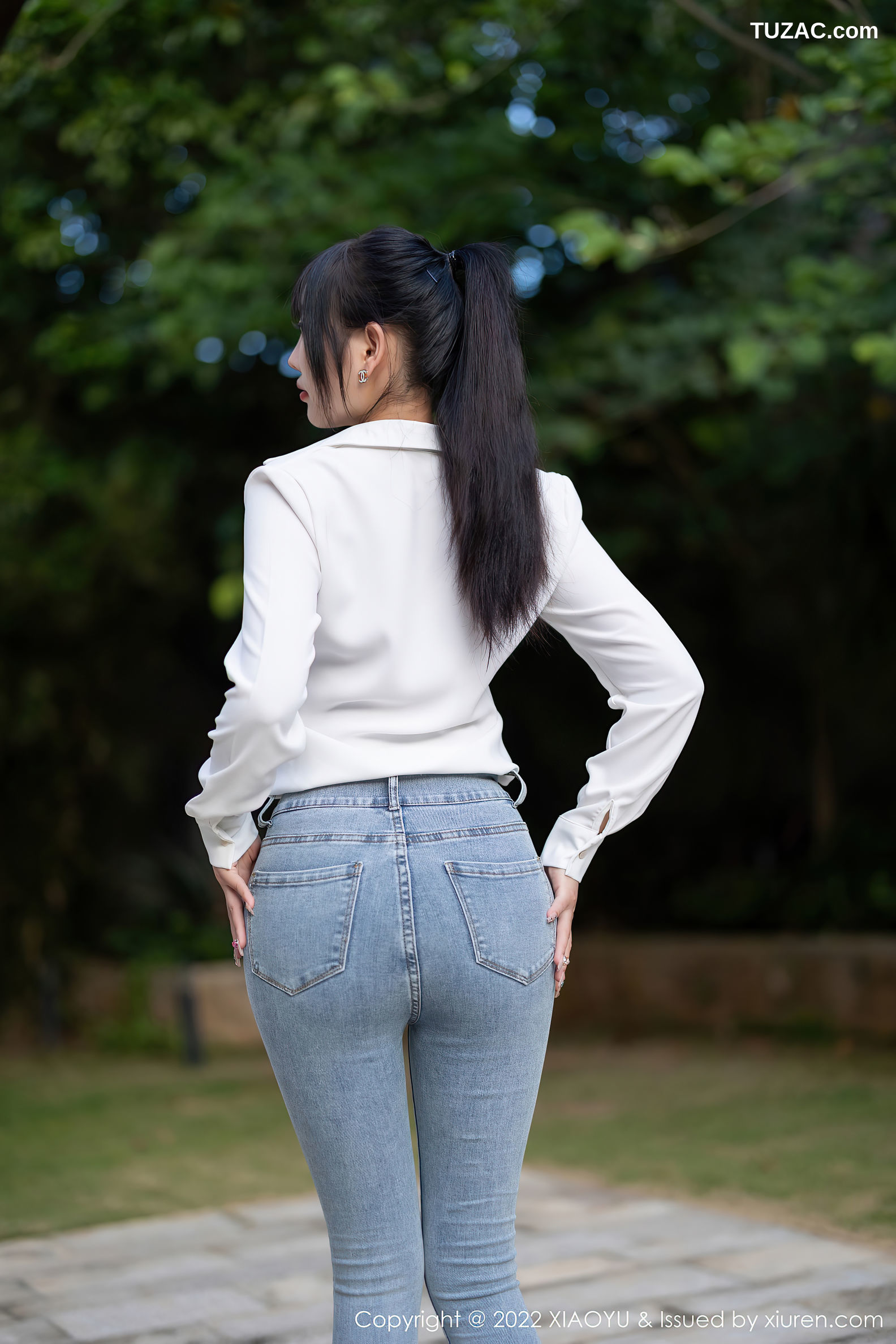 XiaoYu语画界-846-杨晨晨Yome-白衬衫牛仔裤红色内衣肉丝-2022.08.19