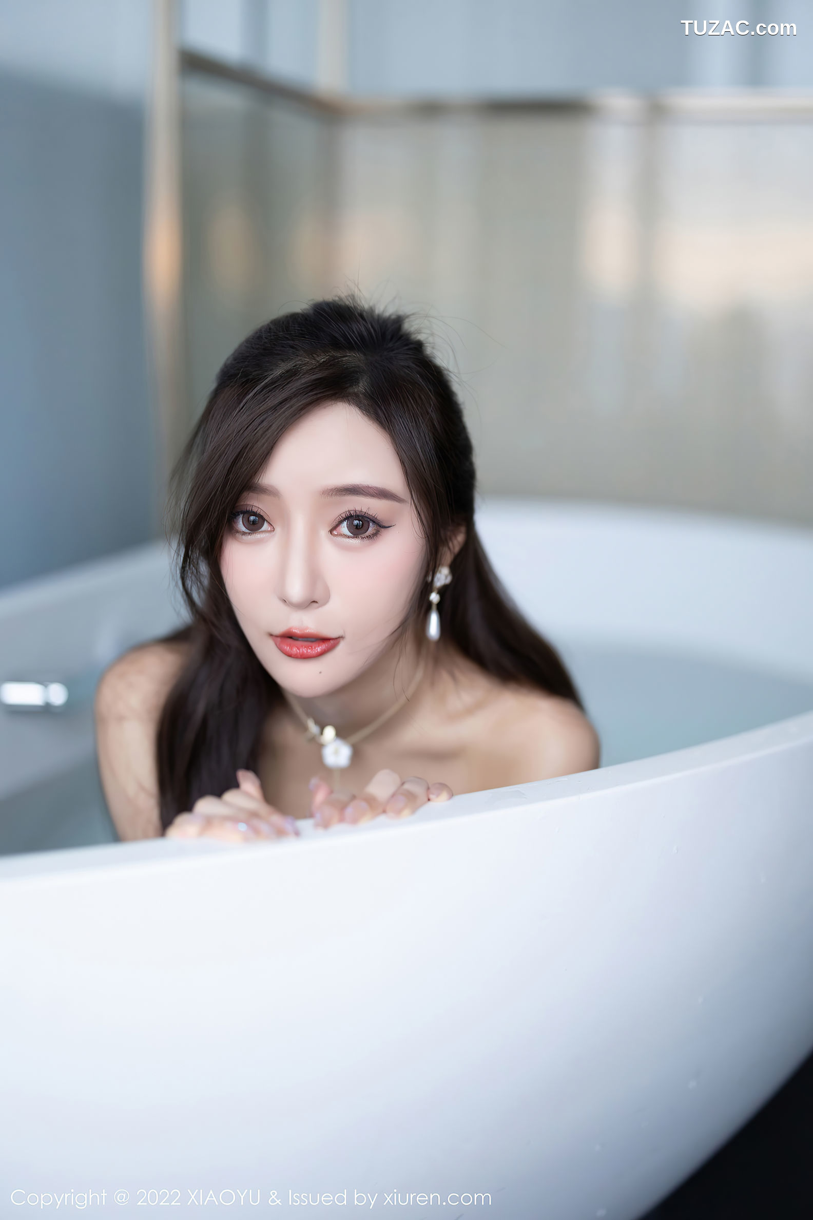 XiaoYu语画界-847-王馨瑶Yanni-粉色连衣长裙超薄黑丝-2022.08.22