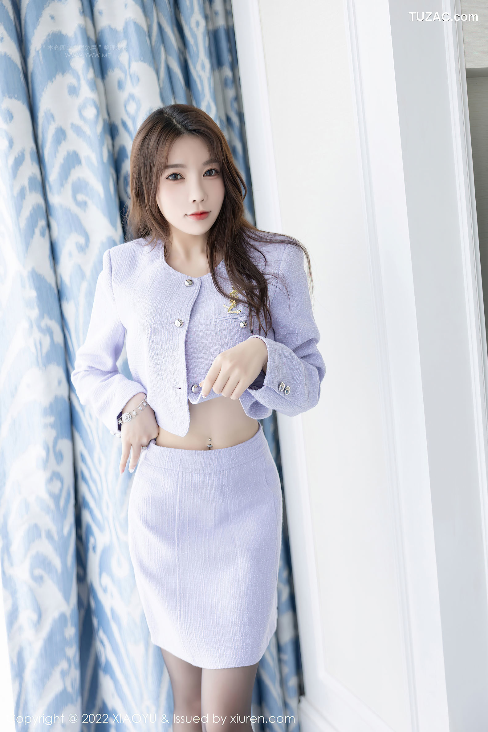 XiaoYu语画界-864-徐莉芝Booty-杭州旅拍淡紫色套装性感内衣-2022.09.15