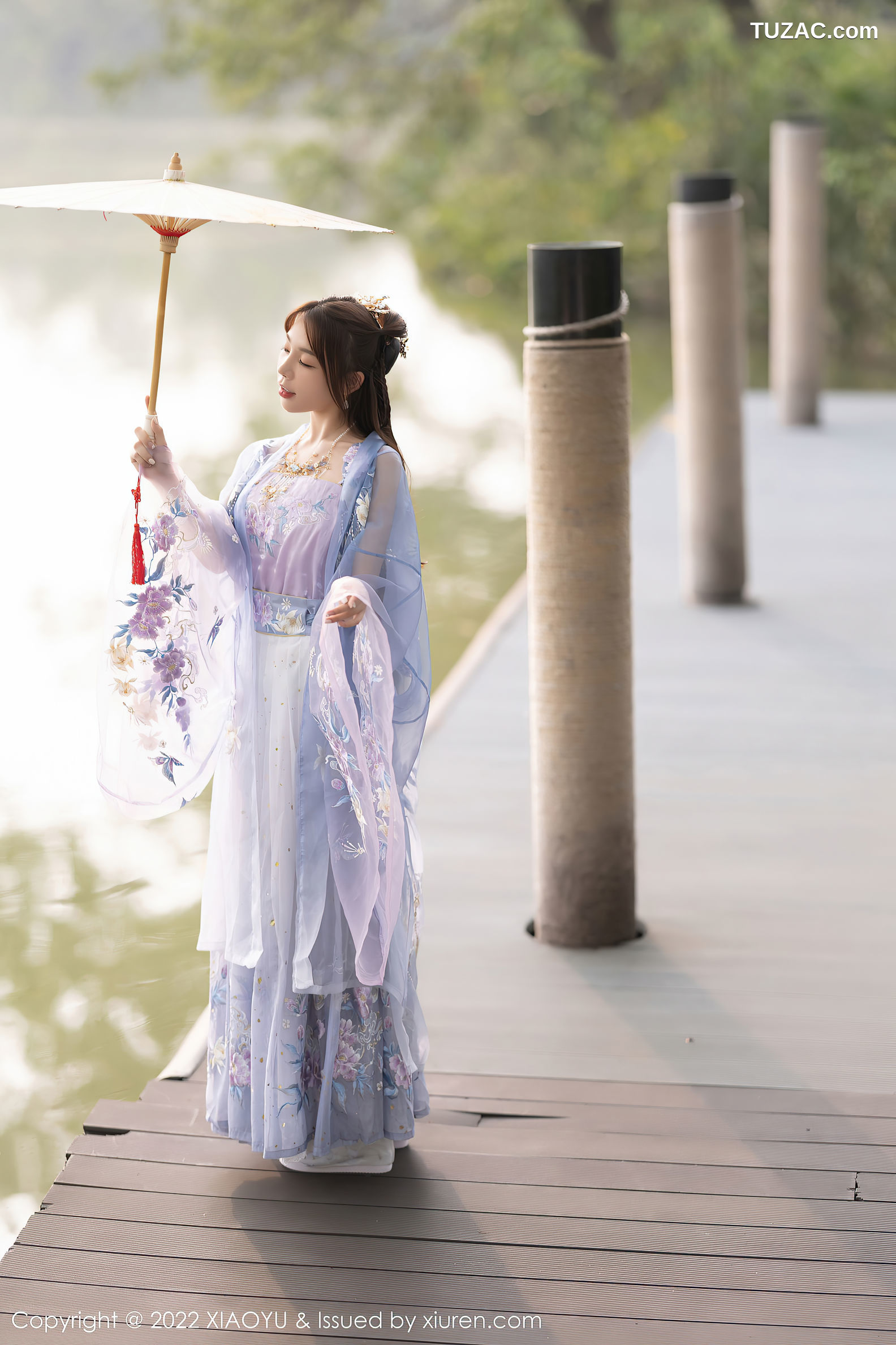 XiaoYu语画界-866-徐莉芝Booty-杭州旅拍浅紫色古装服肉丝-2022.09.19