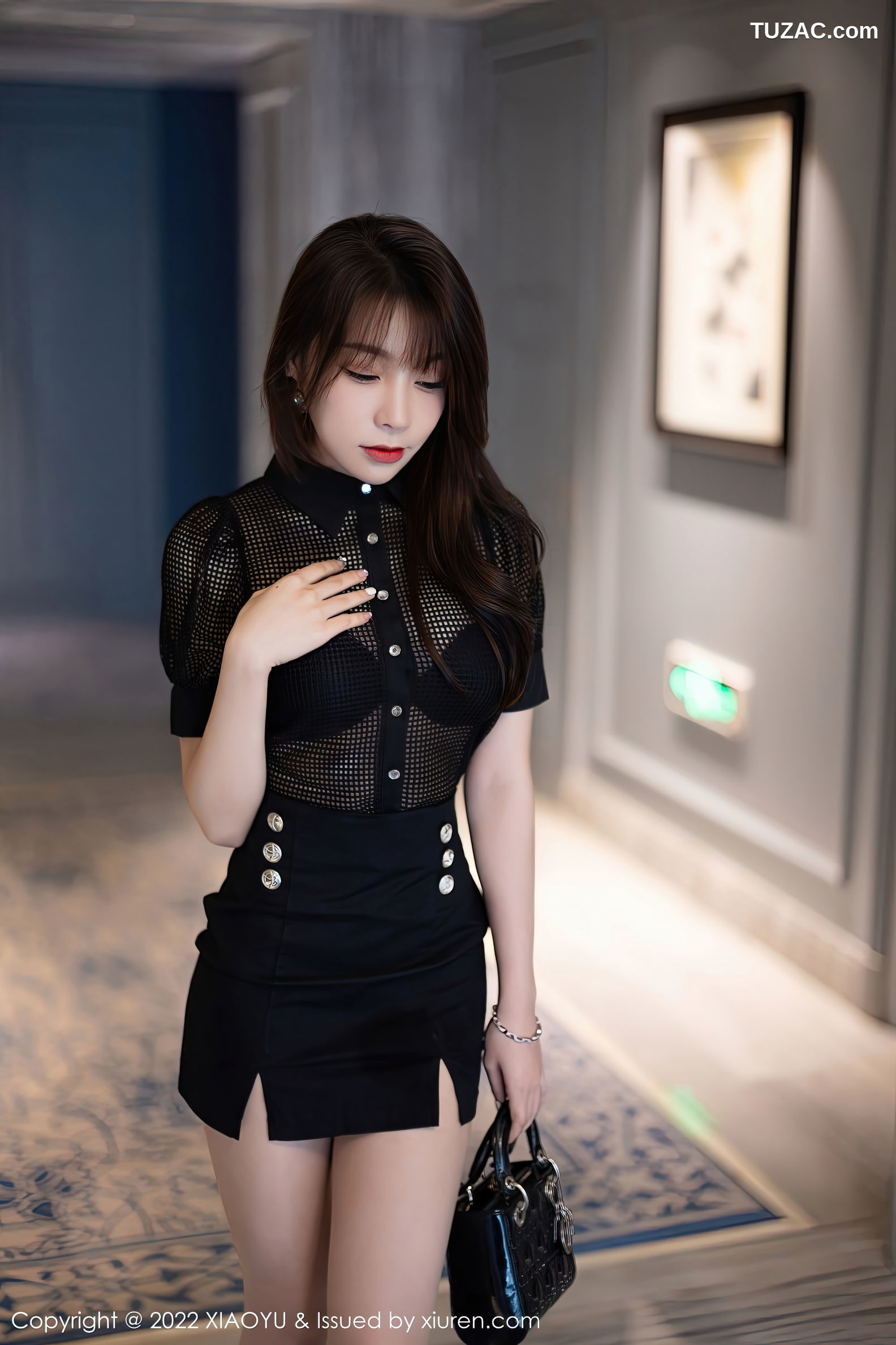 XiaoYu语画界-898-徐莉芝Booty-黑色轻透上衣黑短裙黑色内衣-2022.11.07