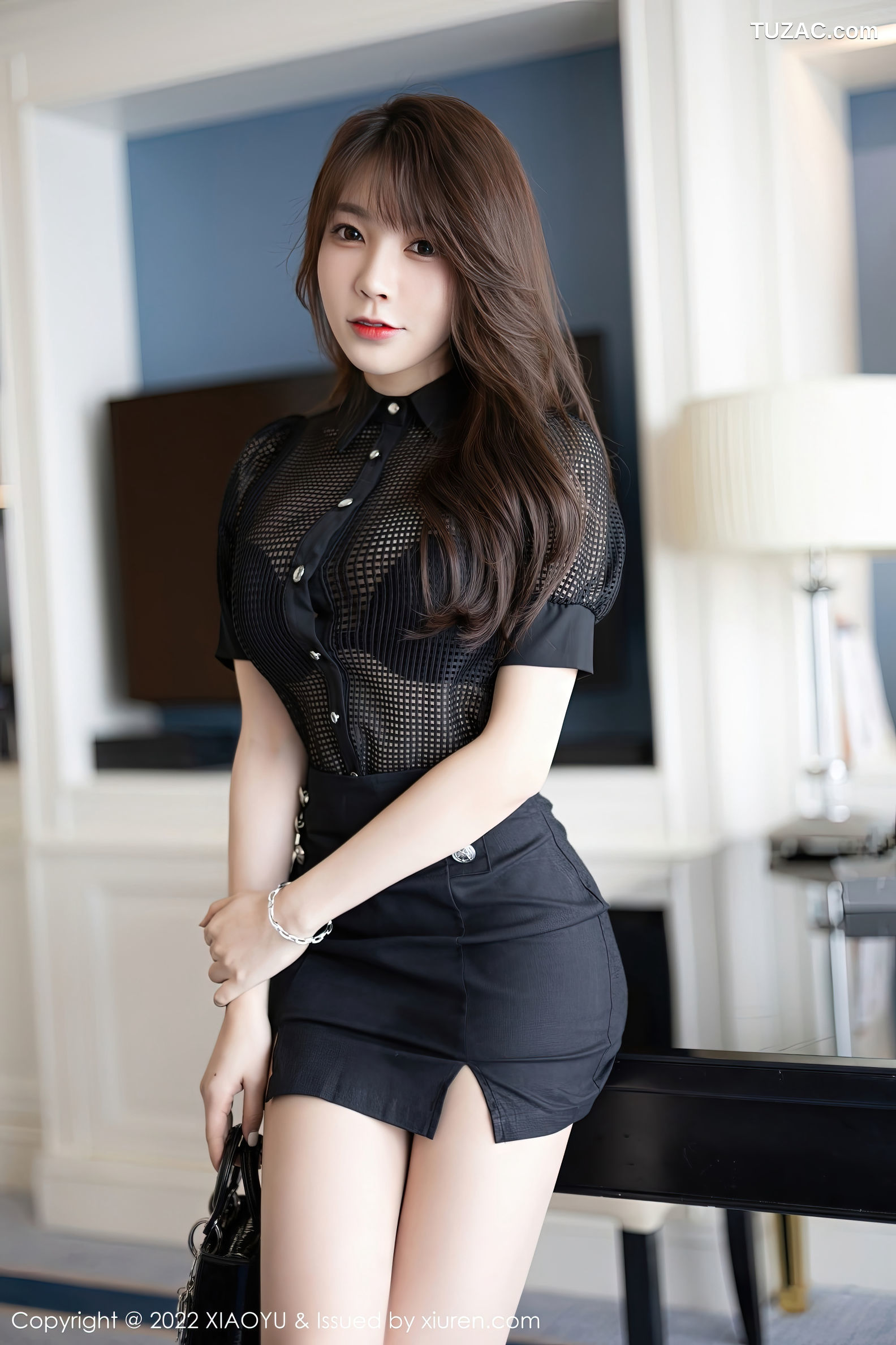 XiaoYu语画界-898-徐莉芝Booty-黑色轻透上衣黑短裙黑色内衣-2022.11.07