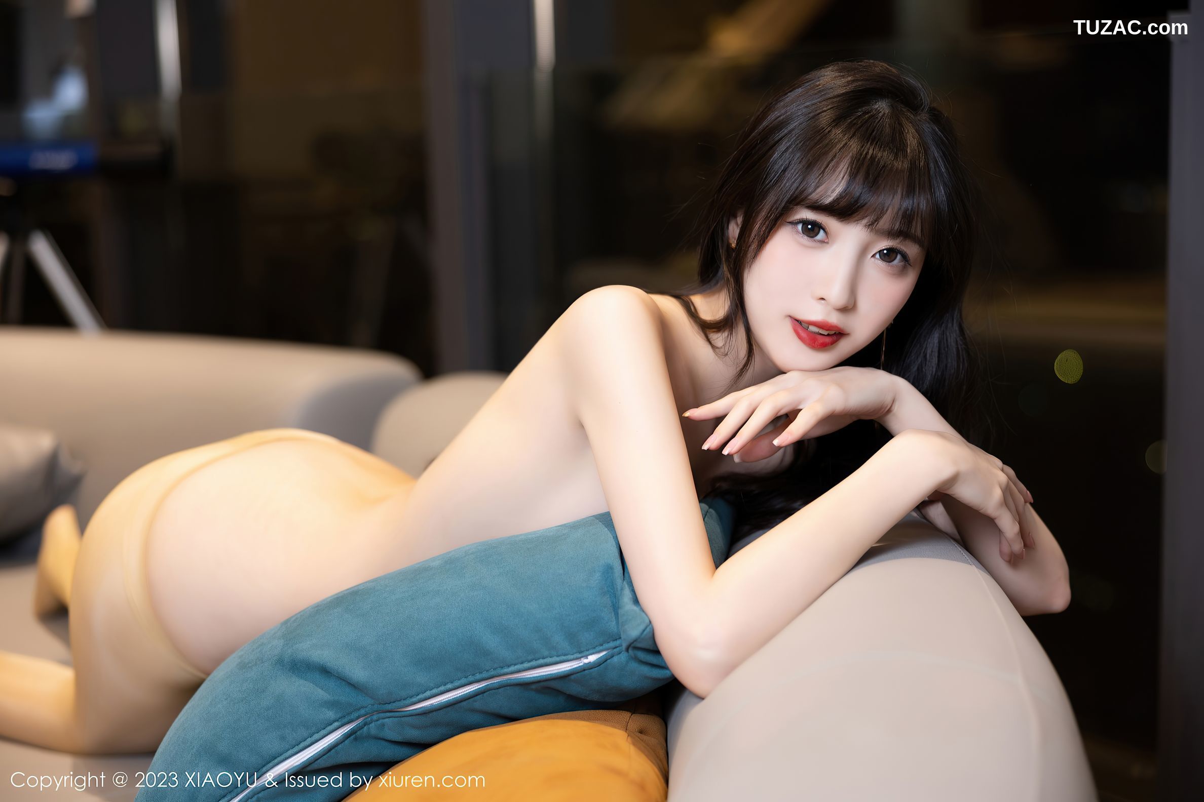 XiaoYu语画界-986-林星阑-灰色吊带裙超薄肉丝-2023.03.15