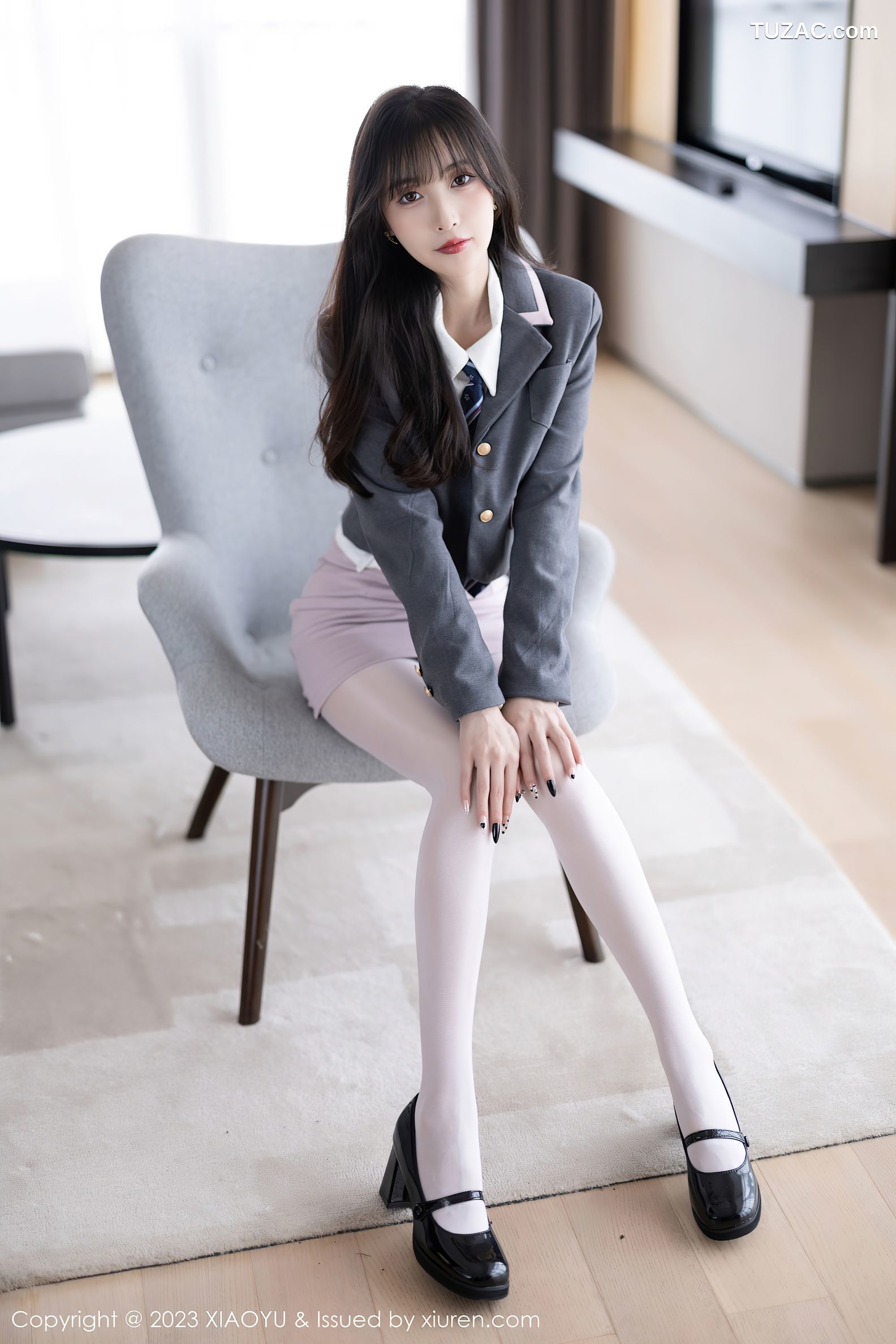 XiaoYu语画界-996-林星阑-粉色情趣护士服蕾丝吊带袜-2023.03.29