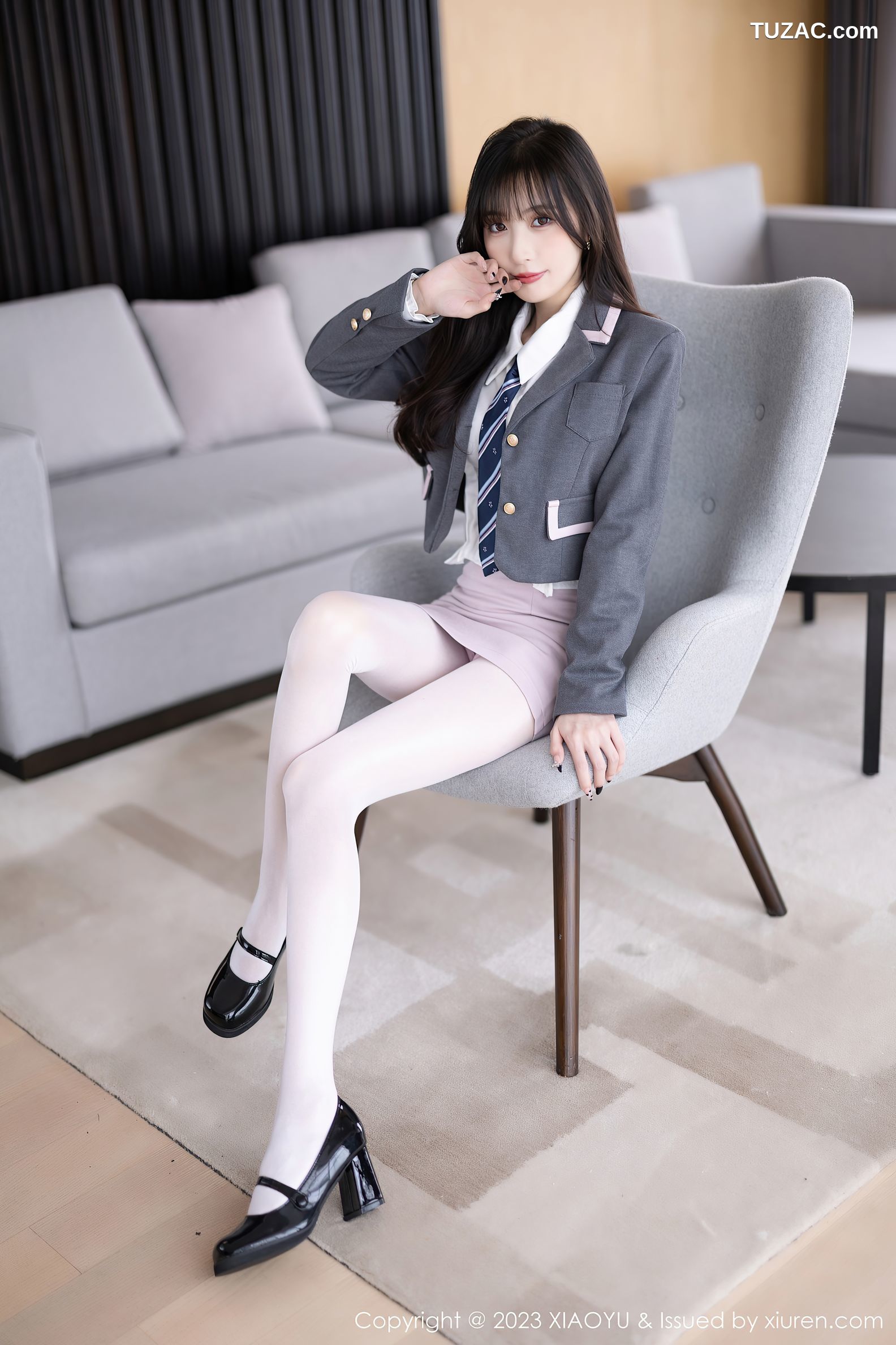 XiaoYu语画界-996-林星阑-粉色情趣护士服蕾丝吊带袜-2023.03.29
