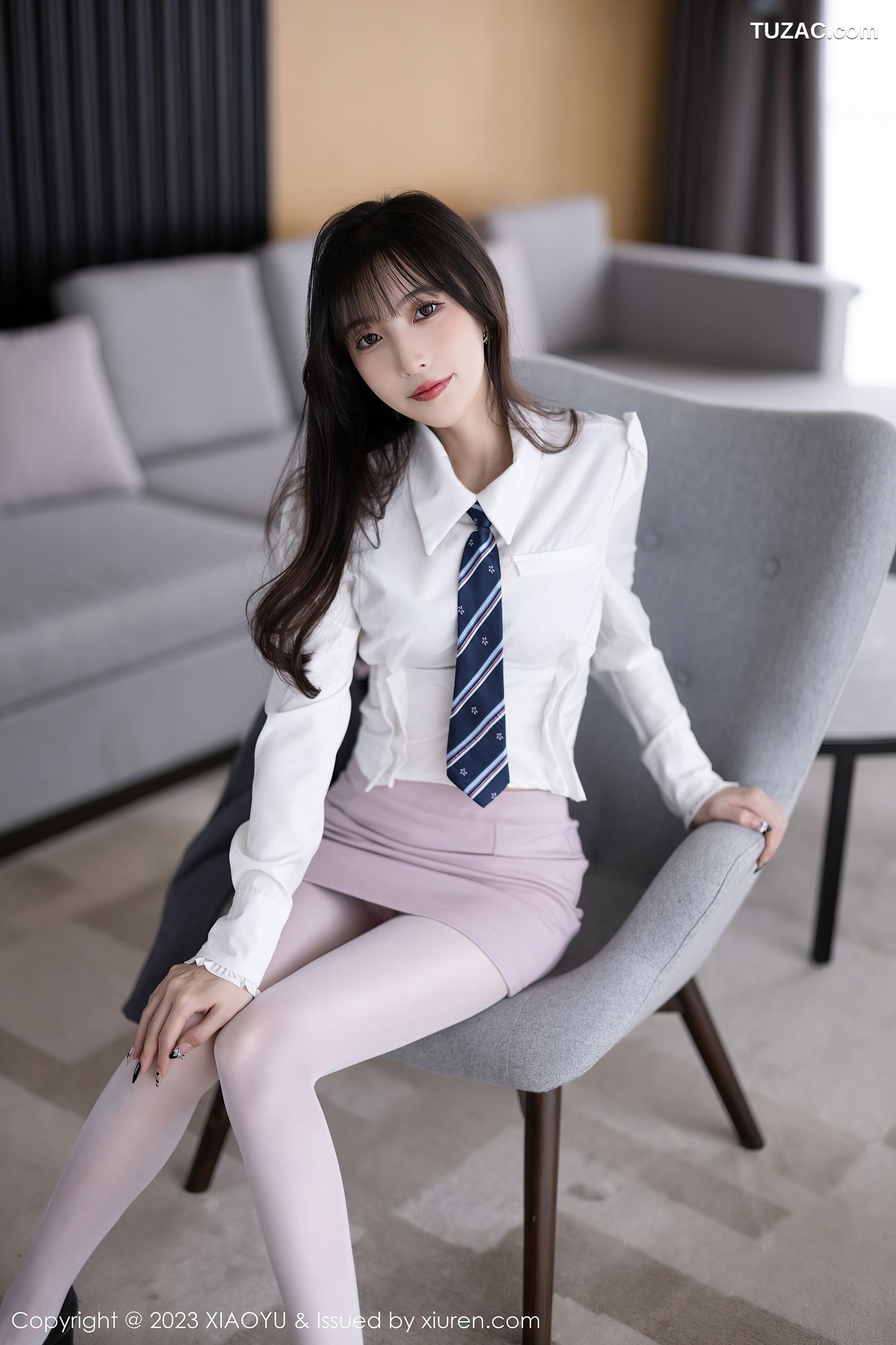 XiaoYu语画界-996-林星阑-粉色情趣护士服蕾丝吊带袜-2023.03.29
