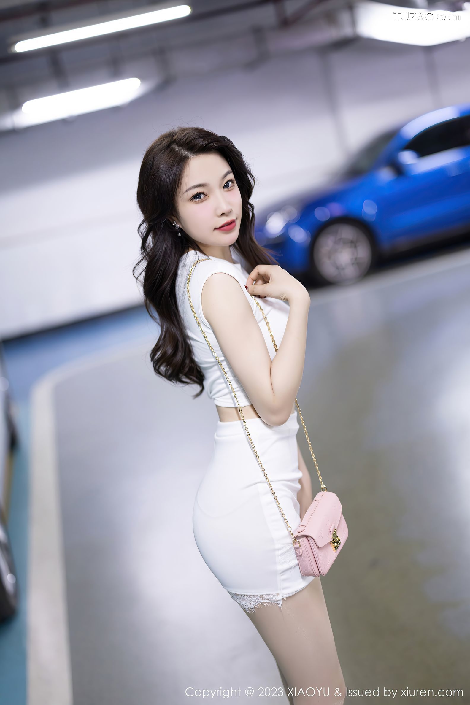 XiaoYu语画界-998-徐莉芝Booty-白色短款上衣白短裙蕾丝内衣-2023.03.31