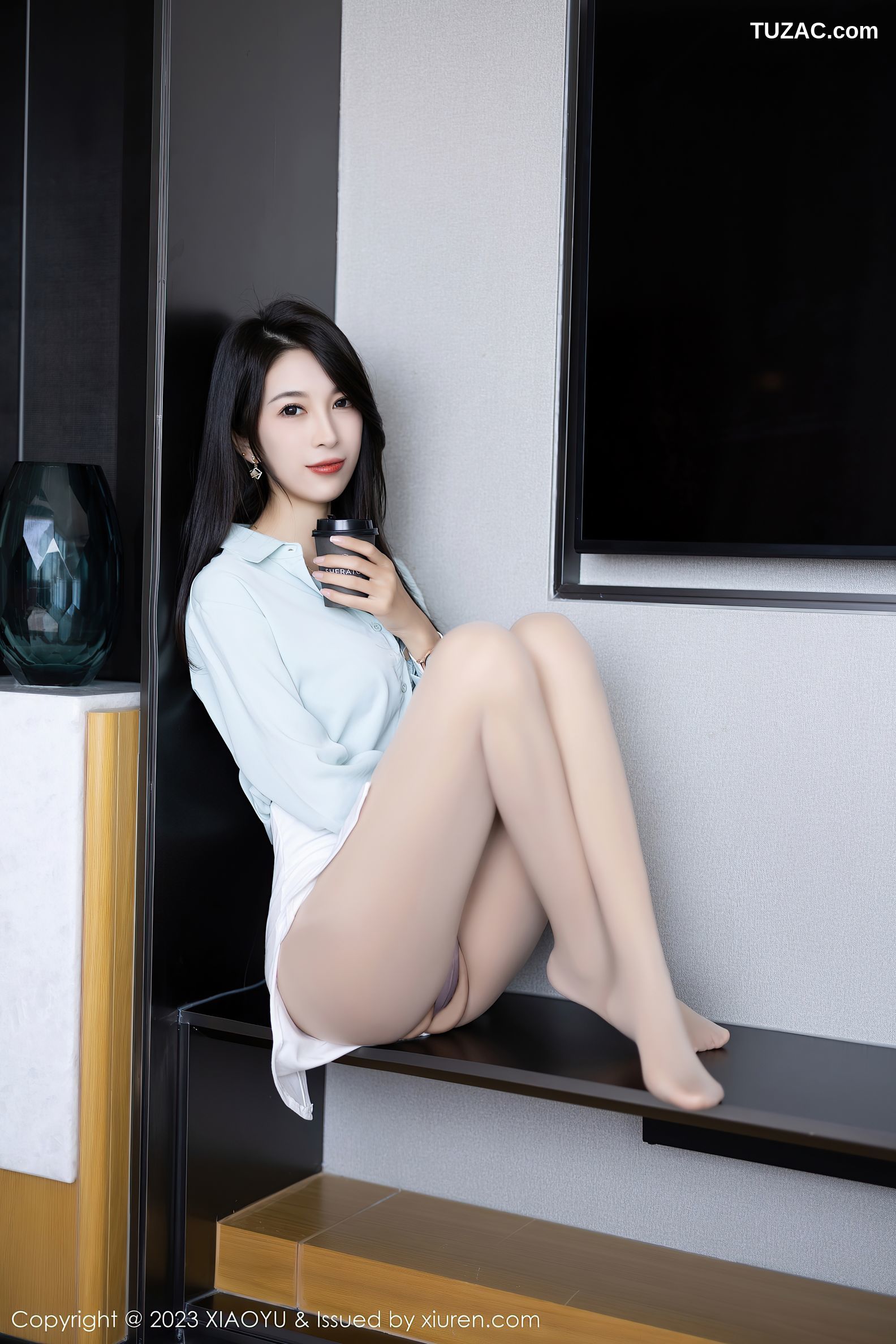 XiaoYu语画界-999-林乐一-白色OL职业装肉色内衣肉丝-2023.04.03
