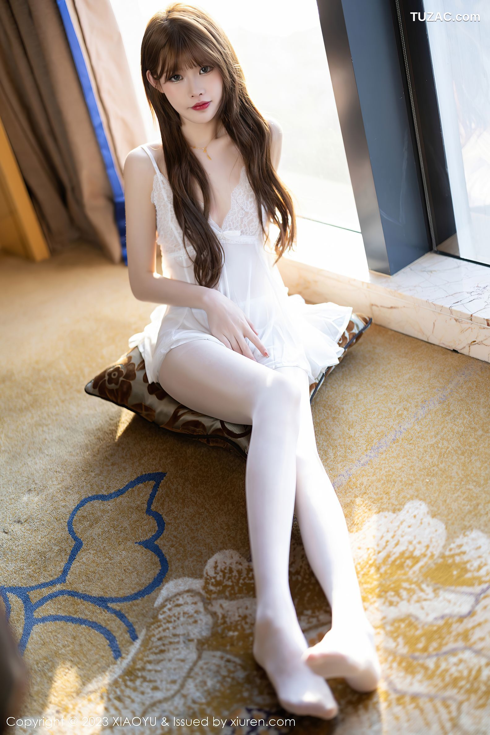 XiaoYu语画界-1008-77qiqi-白色蕾丝情趣睡裙-2023.04.17