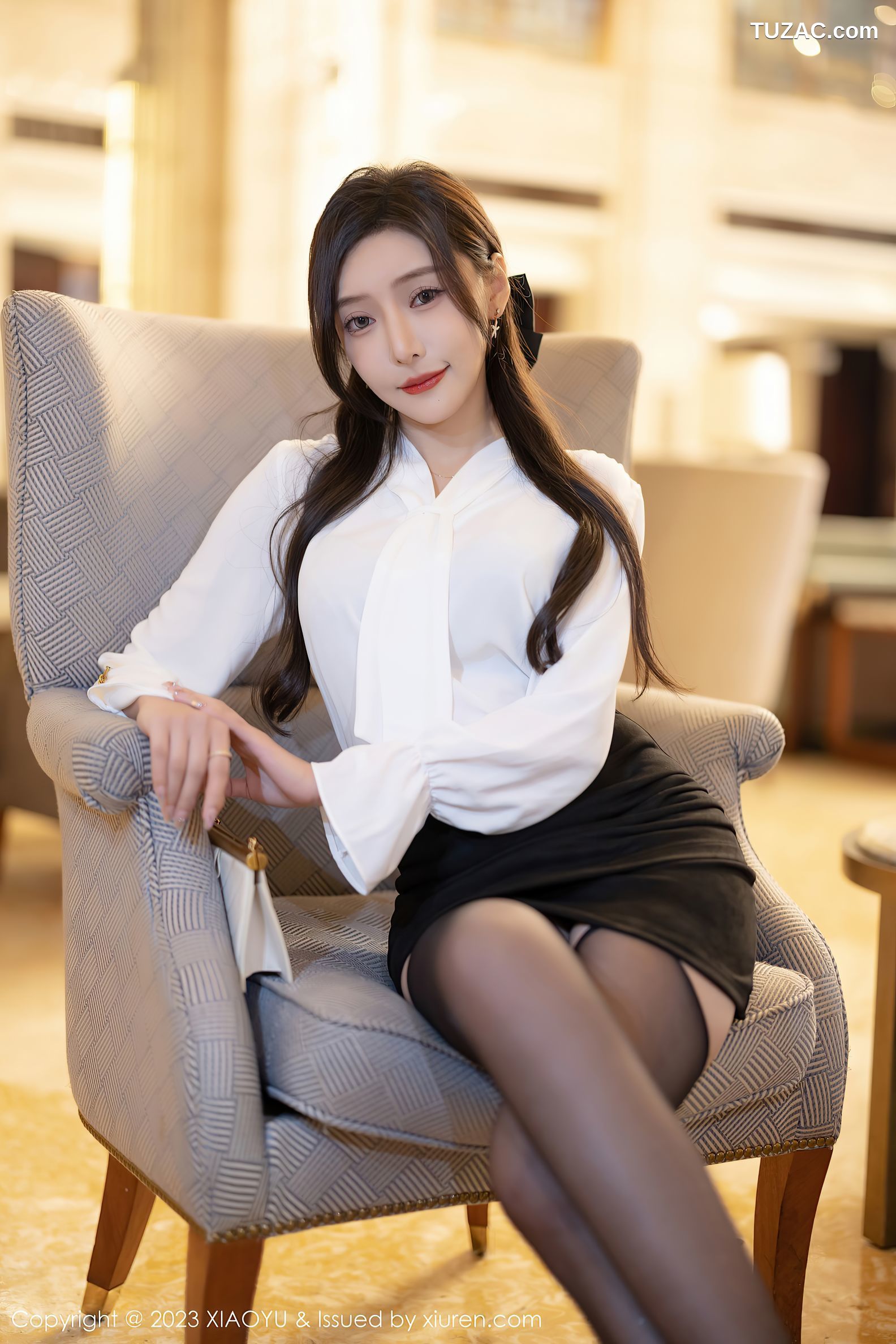 XiaoYu语画界-1033-王馨瑶yanni-白衬衫黑短裙黑丝-2023.05.23
