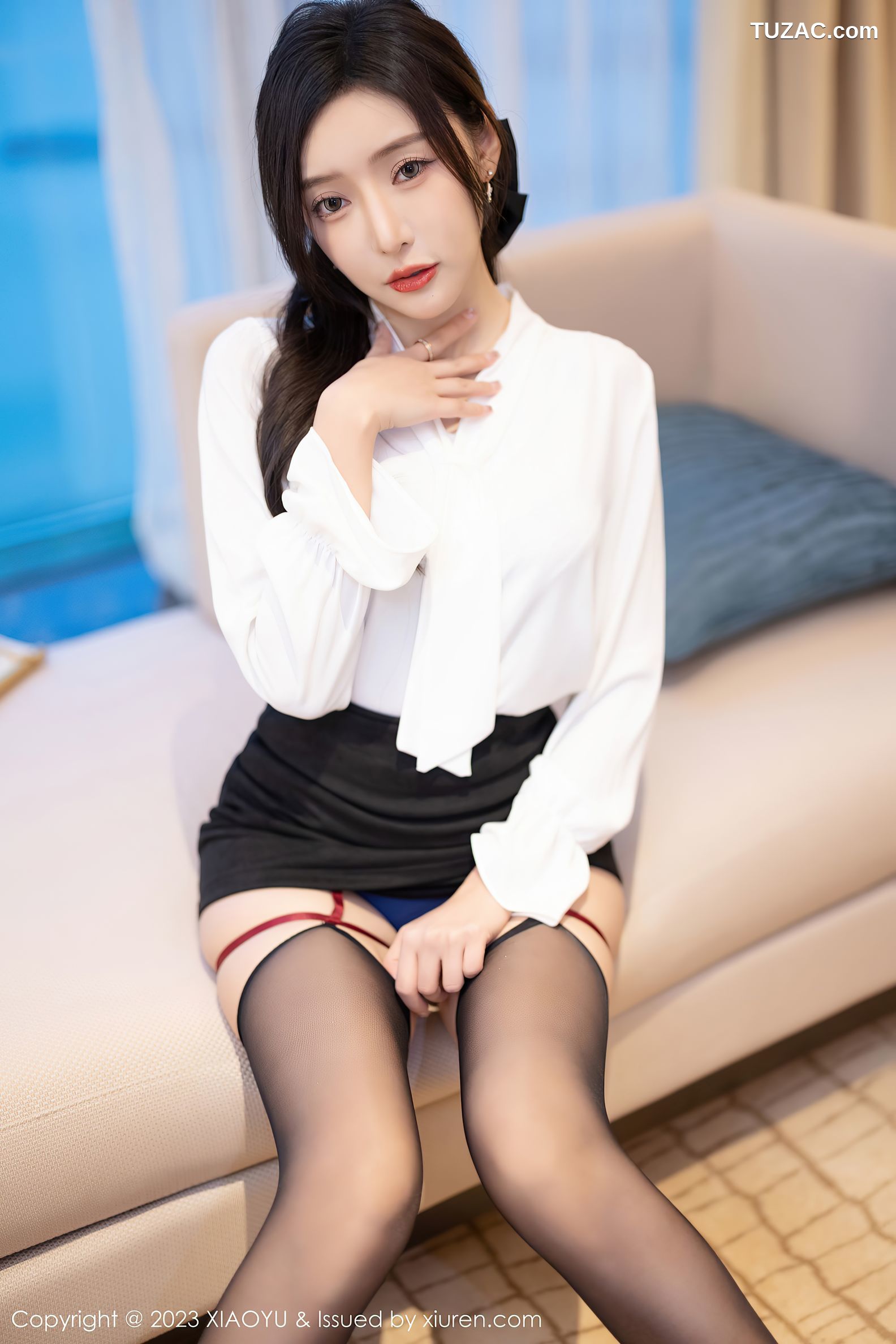 XiaoYu语画界-1033-王馨瑶yanni-白衬衫黑短裙黑丝-2023.05.23